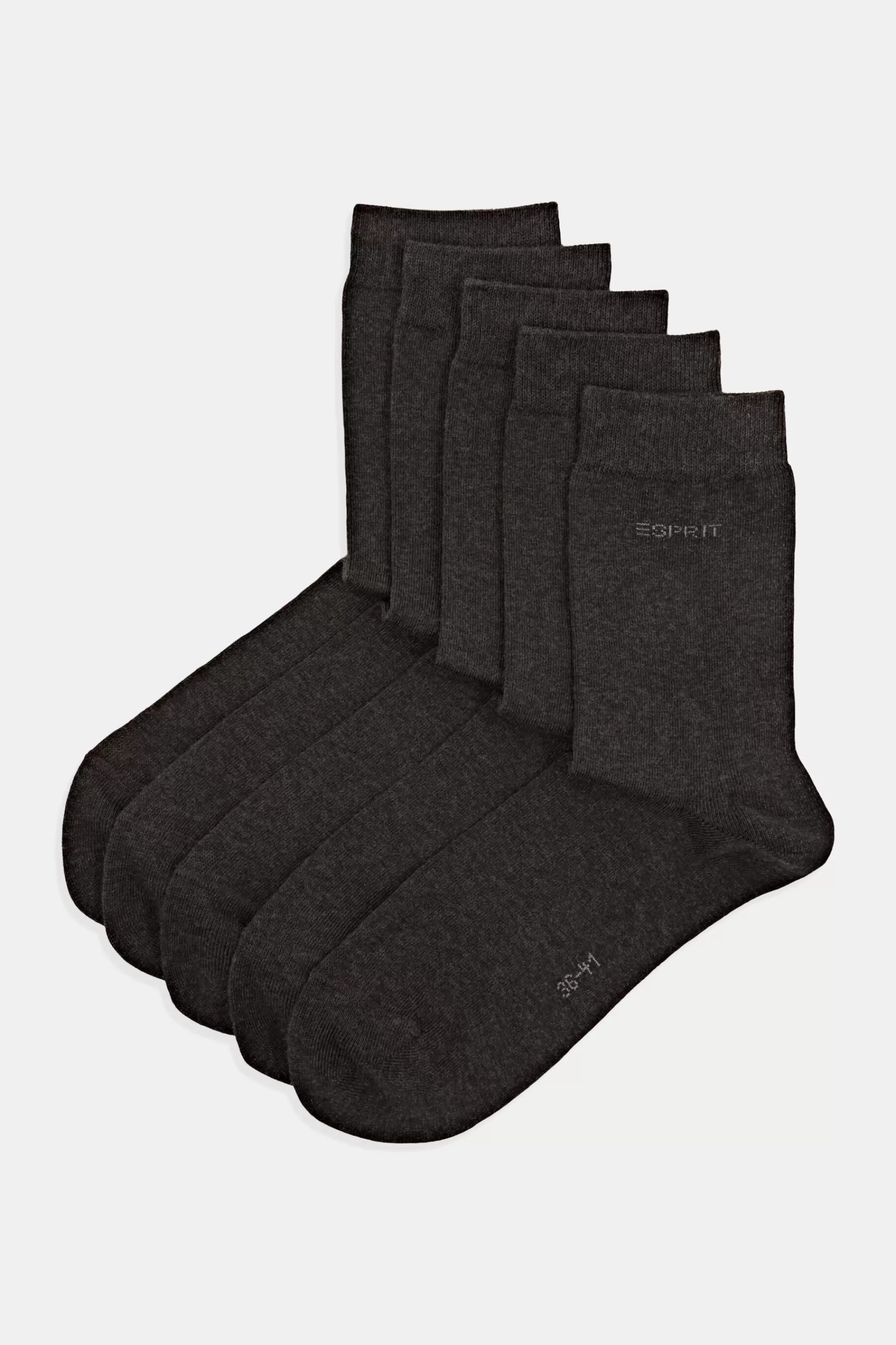 5er-Pack unifarbene Socken, Bio-Baumwolle-ESPRIT Flash Sale