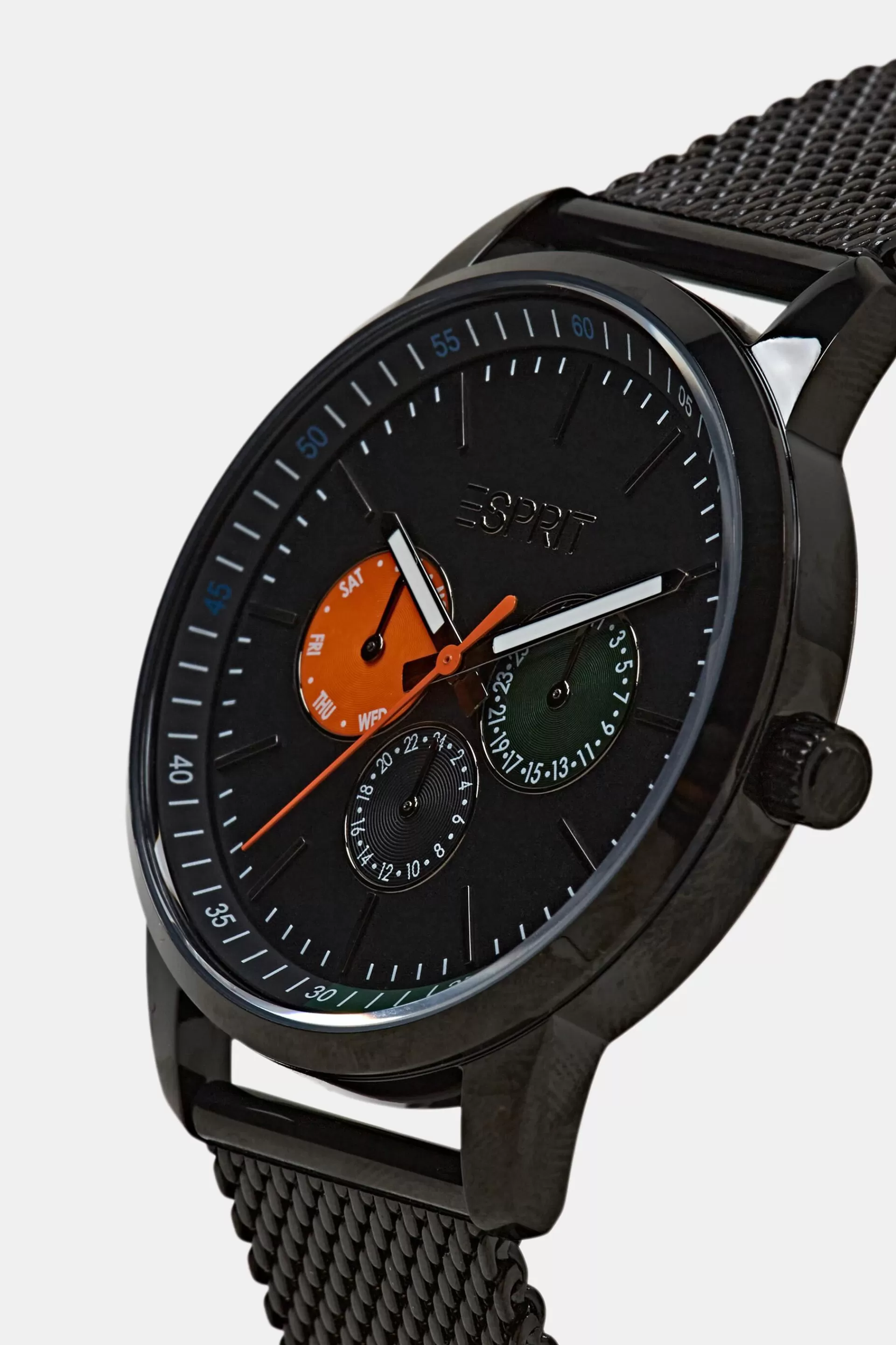 Armbanduhr mit Milanaiseband aus Edelstahl-ESPRIT Fashion