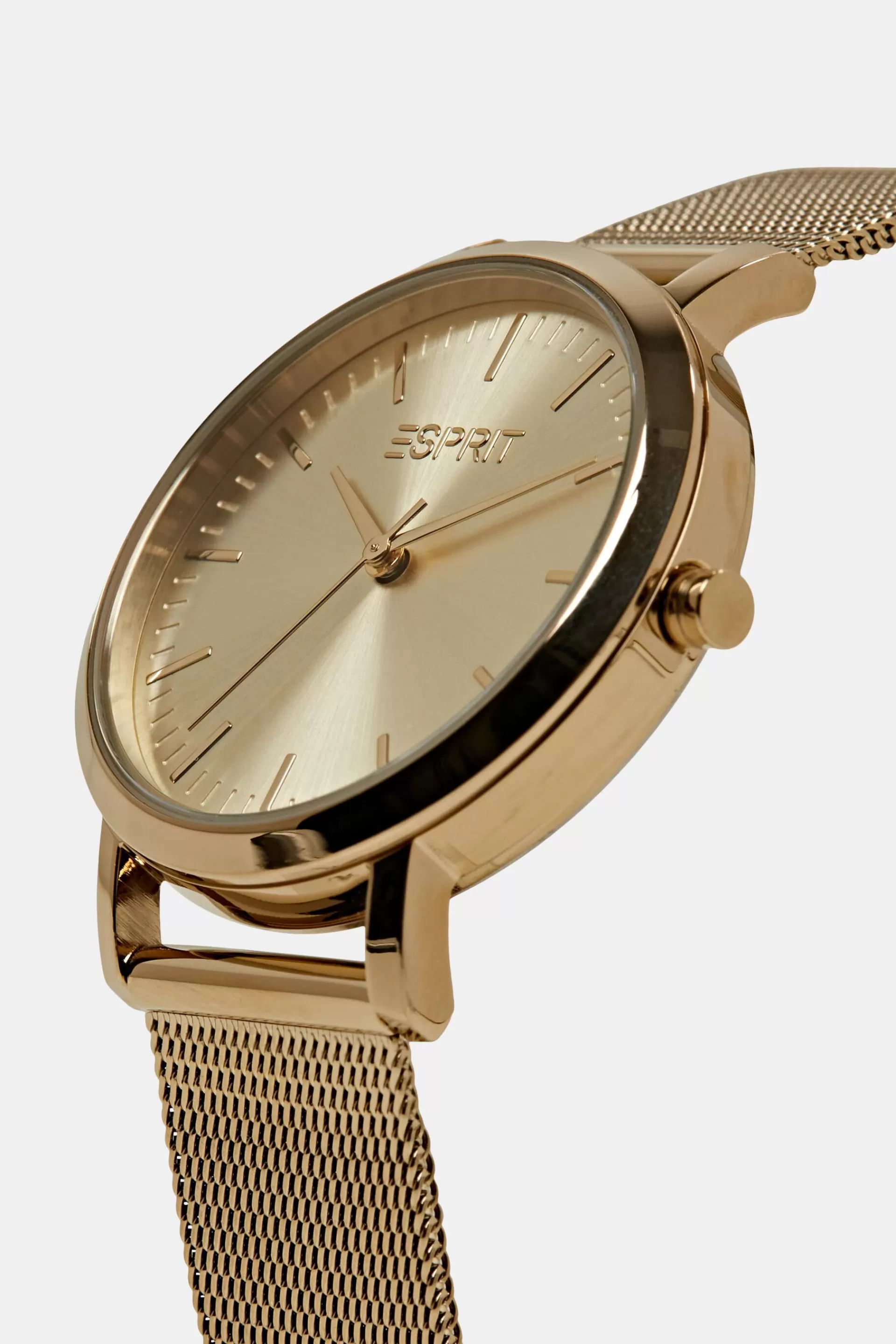 Armbanduhr mit Milanaiseband aus Edelstahl-ESPRIT Fashion