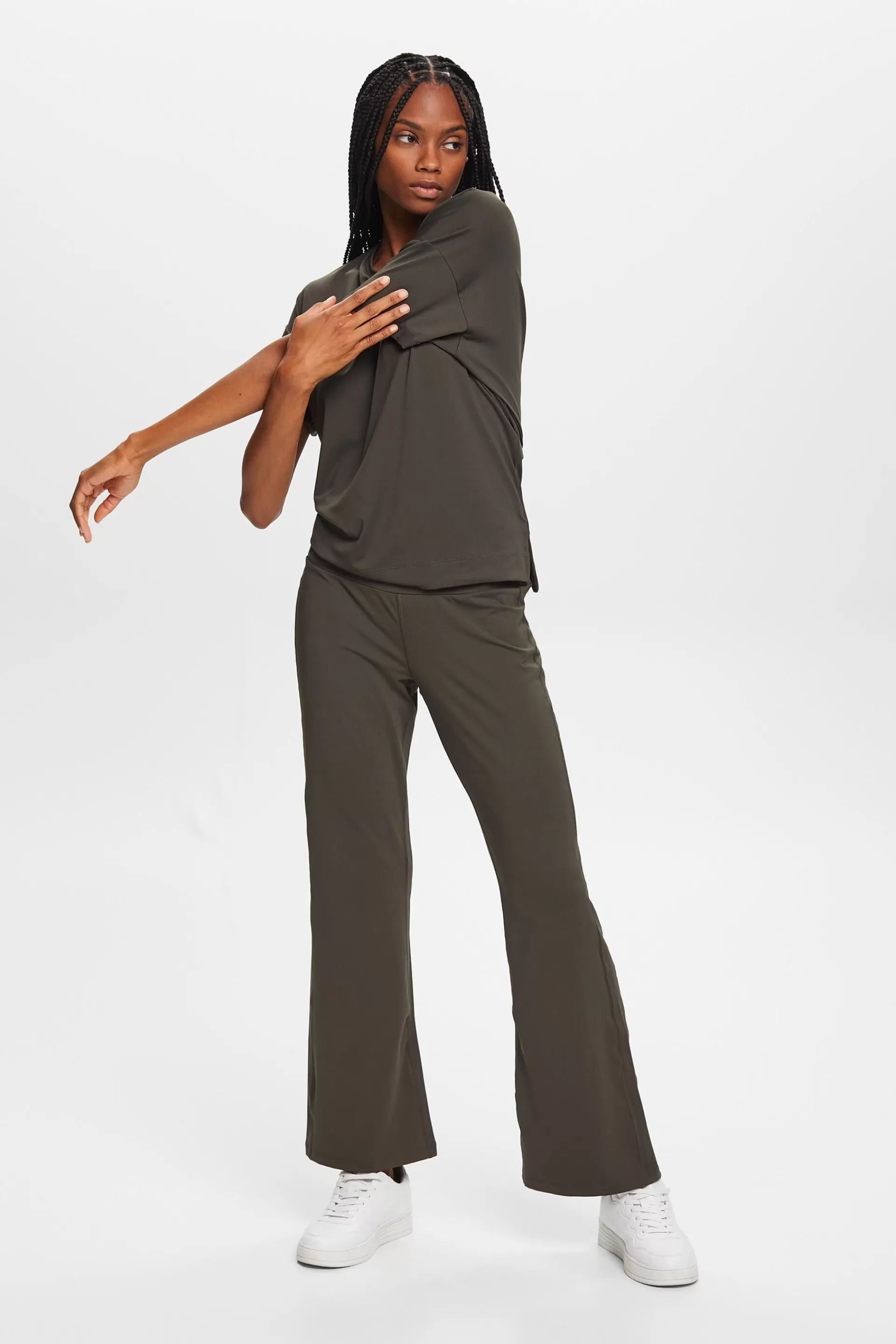 Ausgestellte Jogger-Pants aus Jersey mit E-DRY-Finish-ESPRIT Cheap