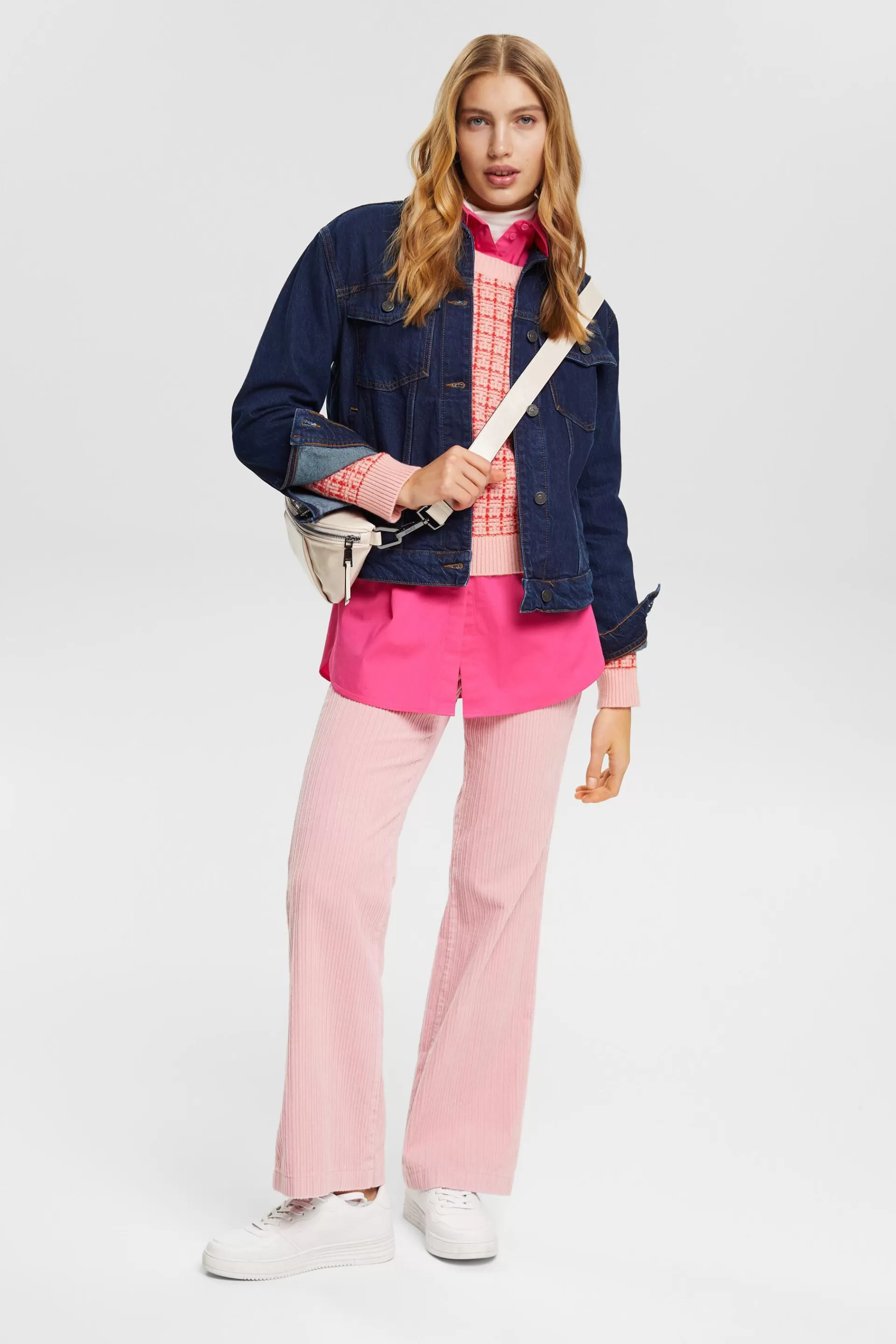 Baumwollbluse mit Tasche-ESPRIT Store