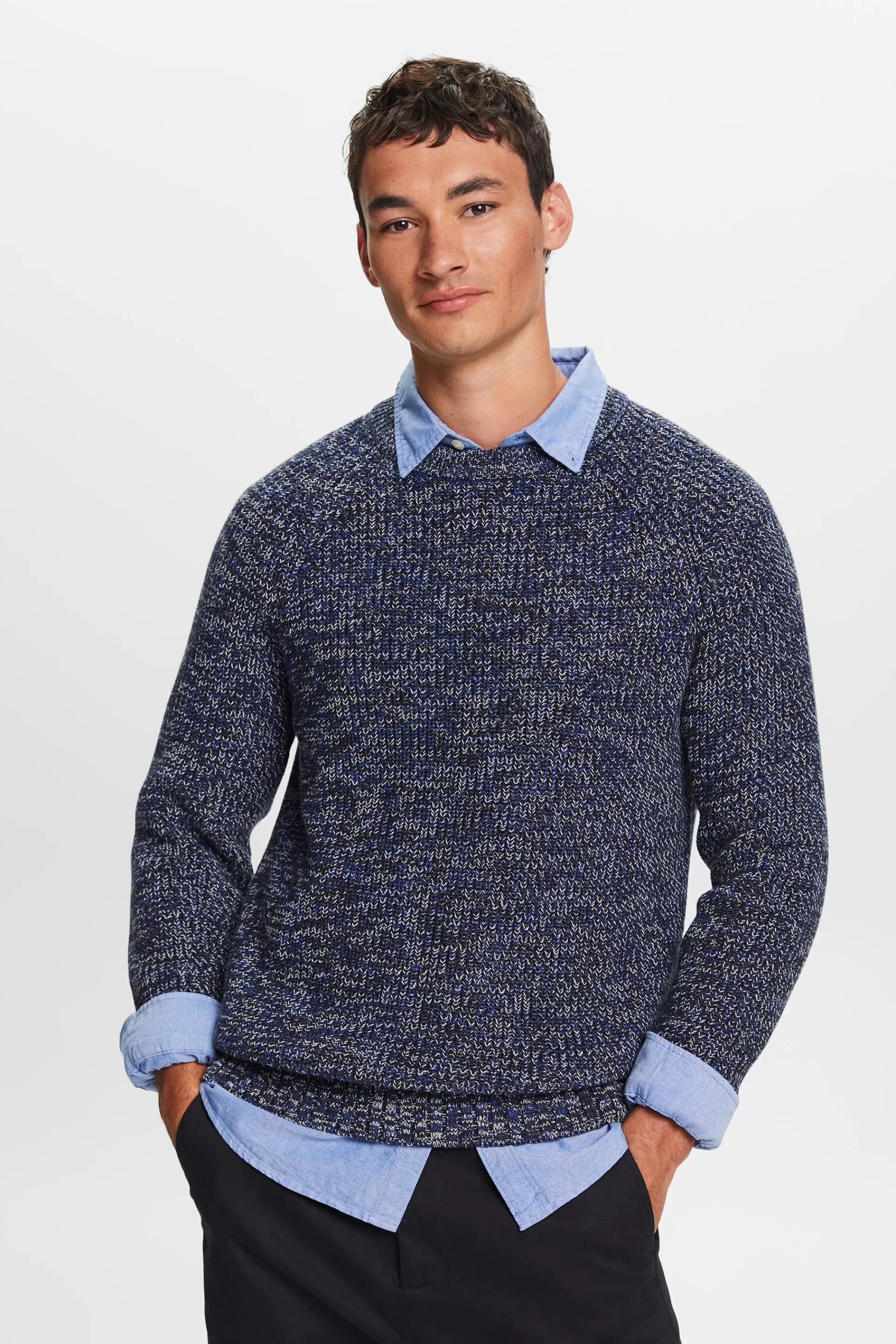Baumwollpullover aus Rippstrick-ESPRIT Store