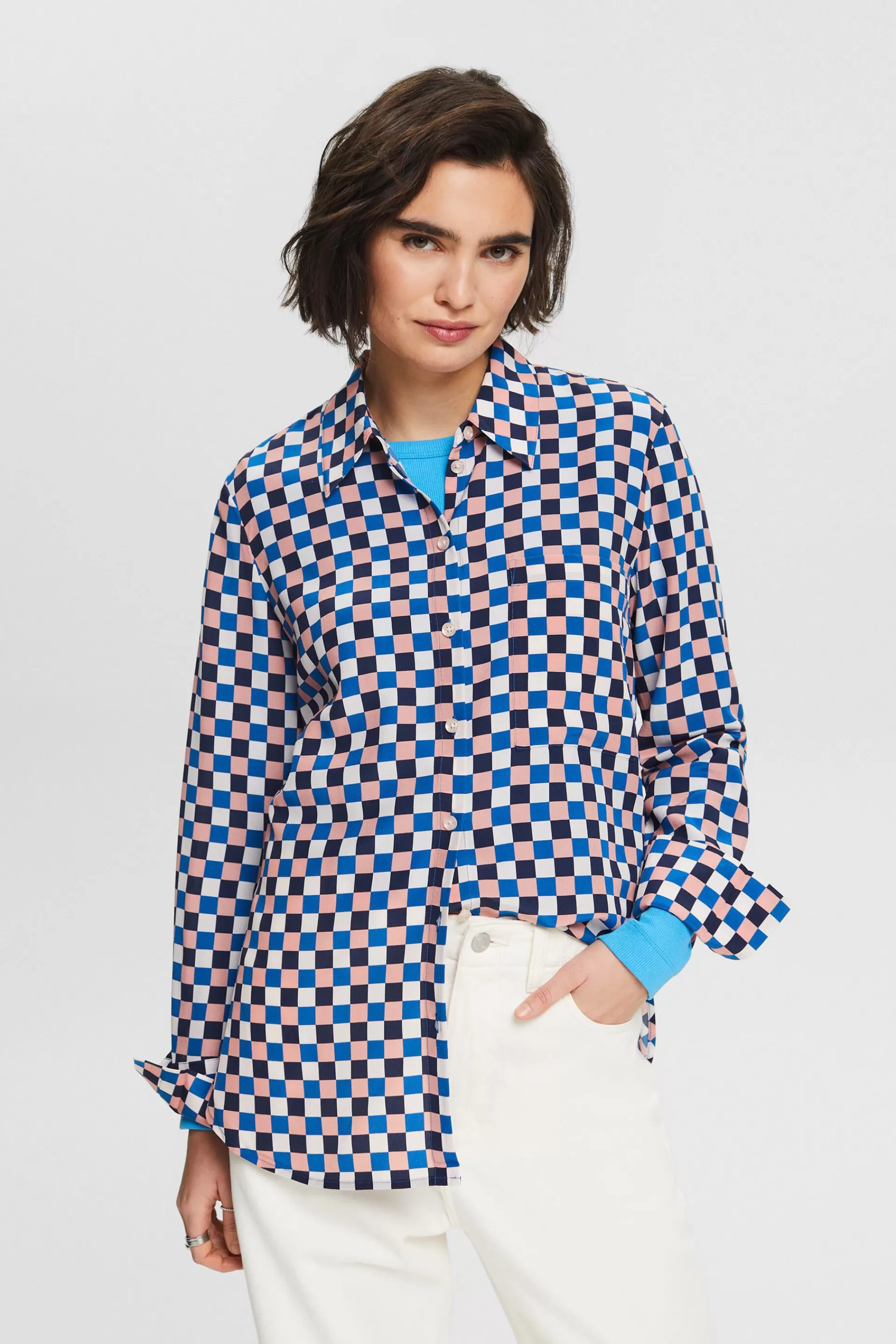Bedruckte Seidenbluse-ESPRIT Sale