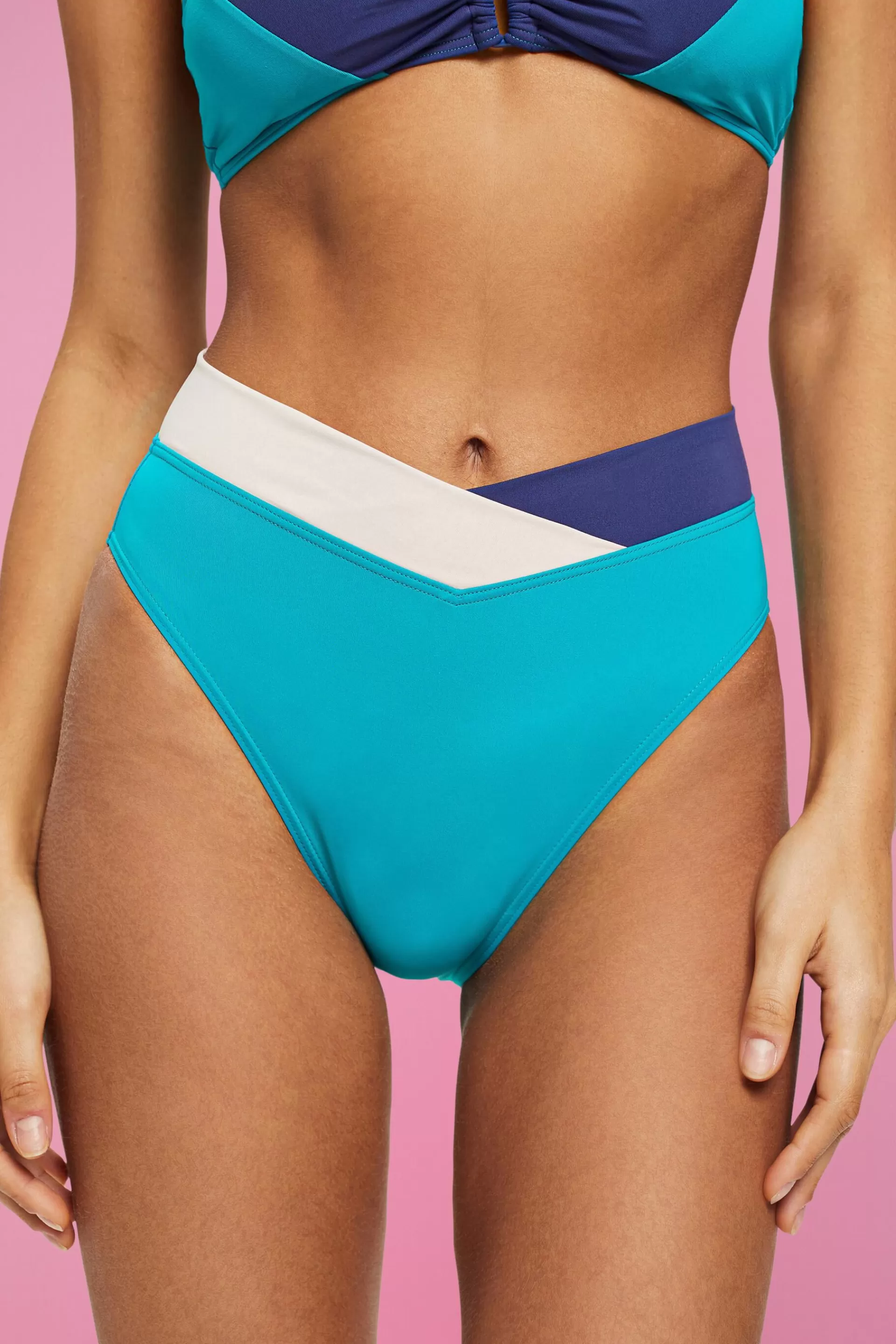 Bikinihose im Colour Block-Design-ESPRIT Hot