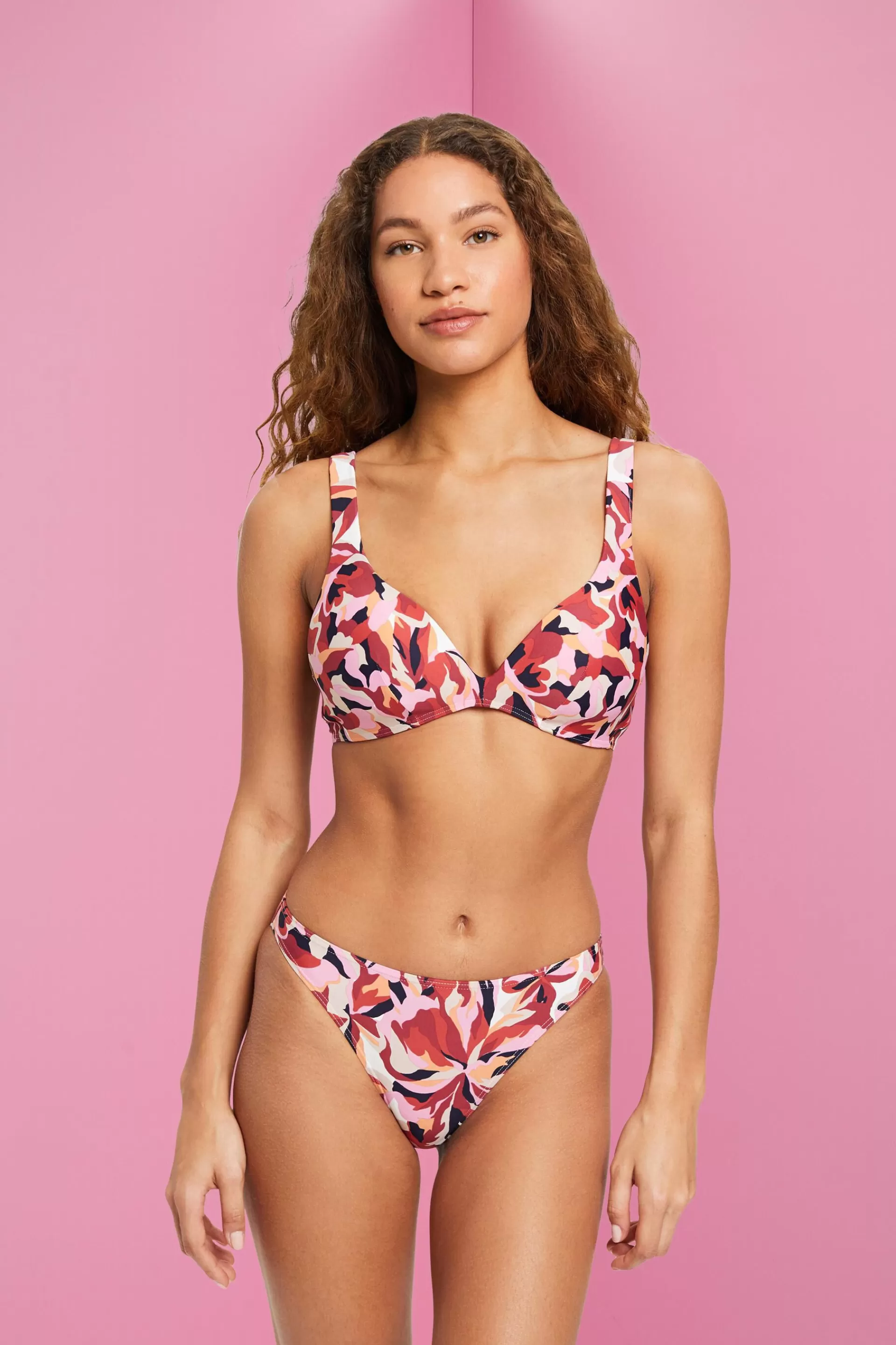 Bikinihose mit floralem Print Carilo-ESPRIT Fashion