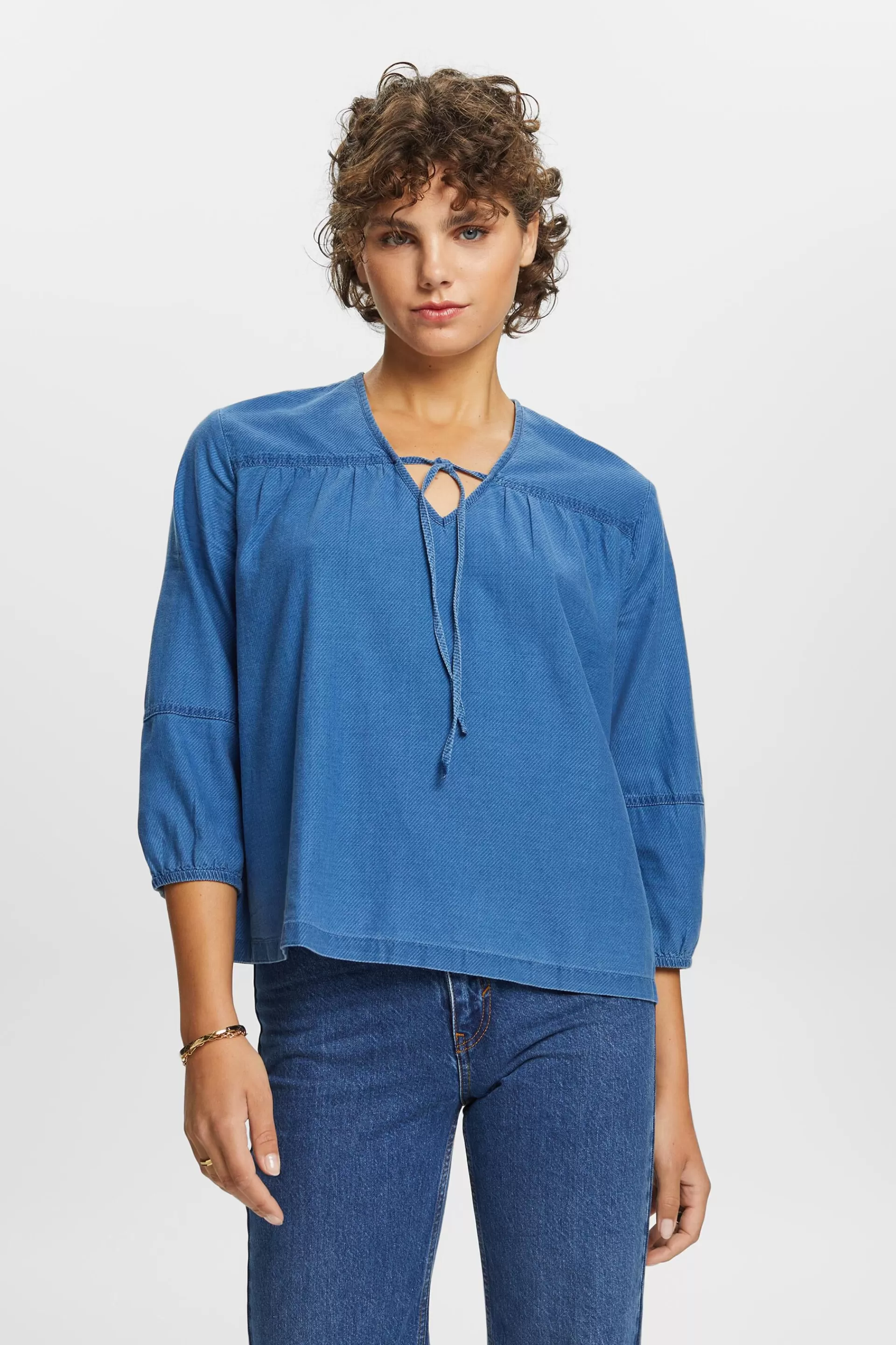 Bluse aus Baumwolltwill-ESPRIT Store