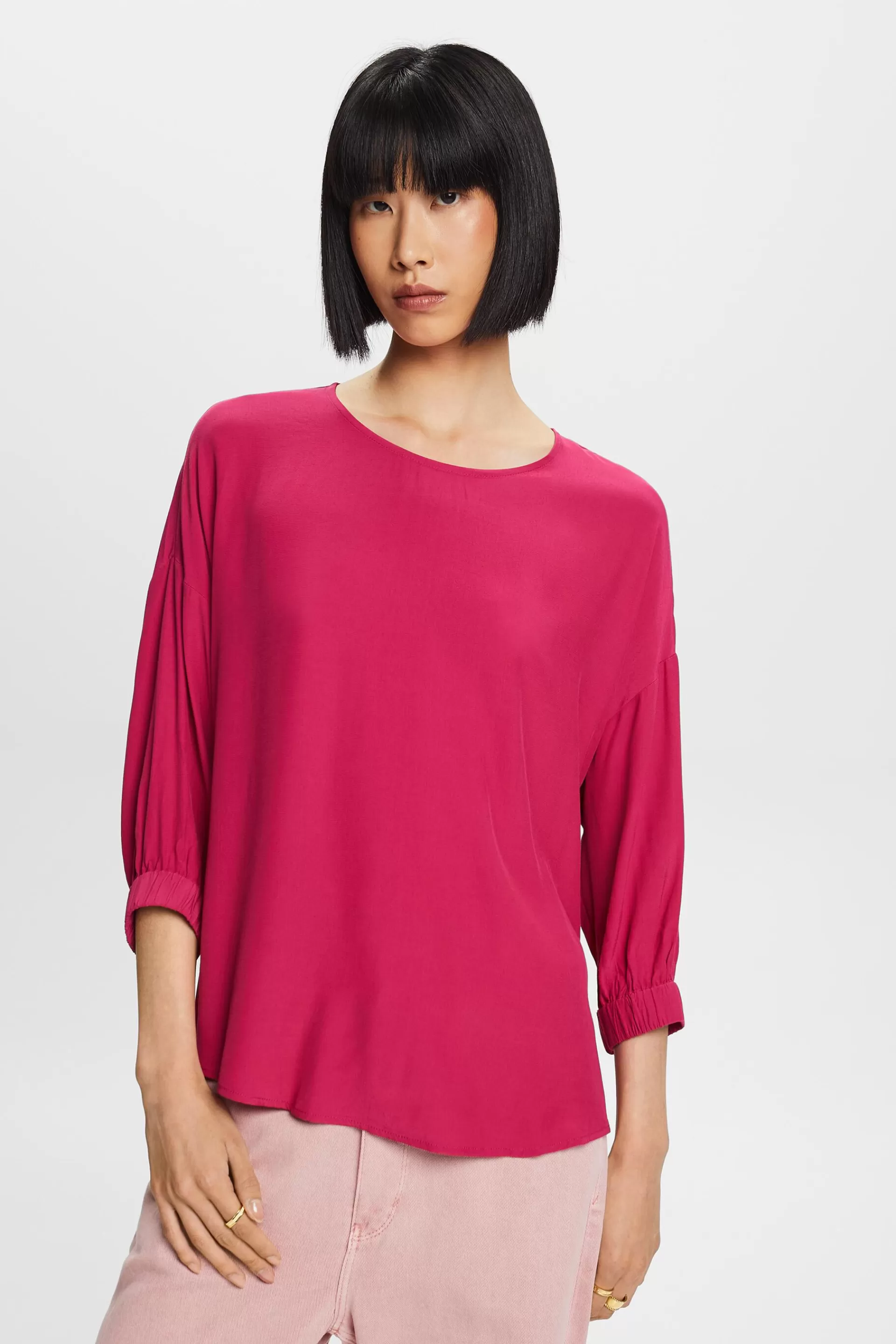 Bluse in lockerer Passform-ESPRIT Hot