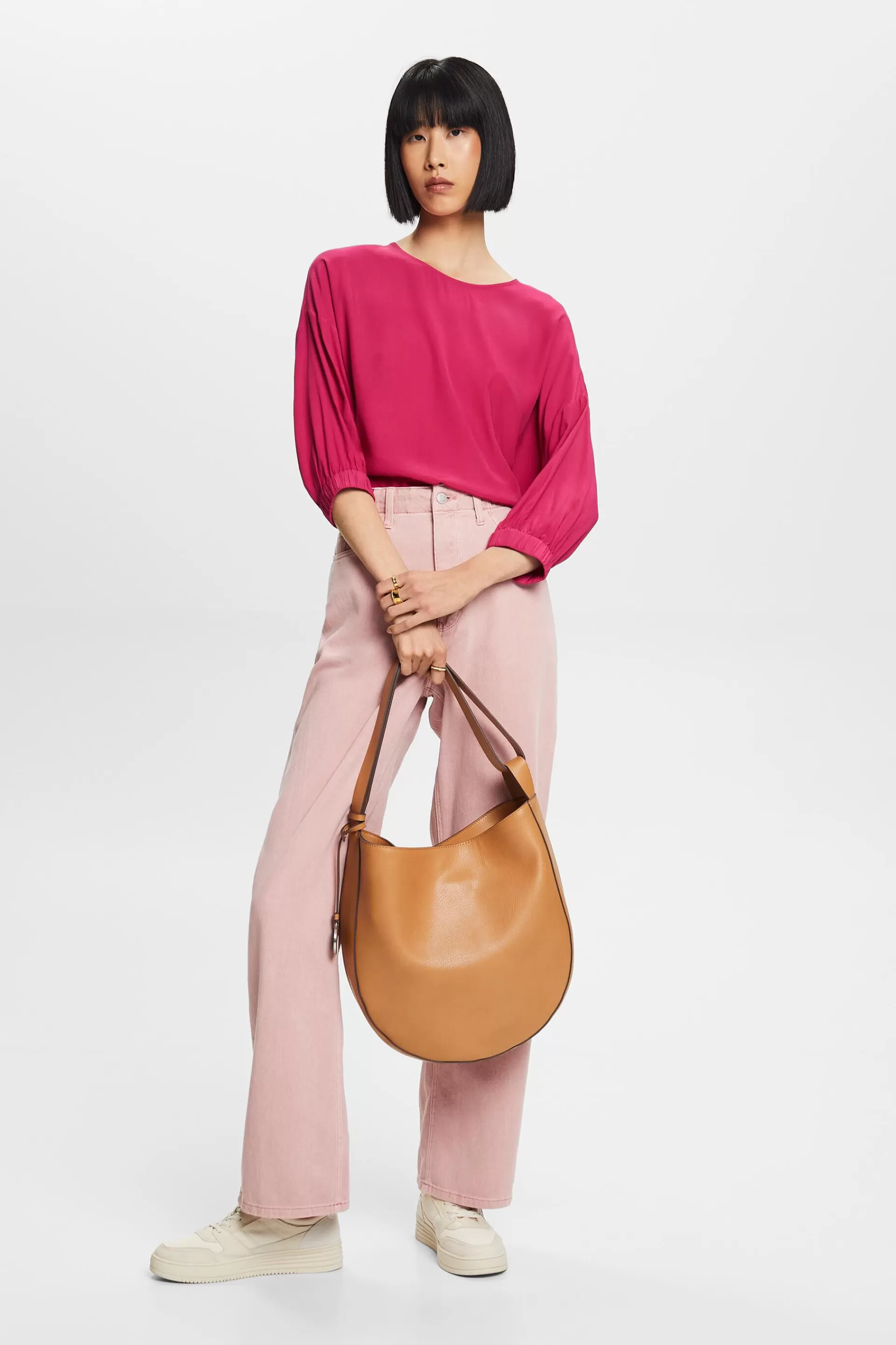 Bluse in lockerer Passform-ESPRIT Hot