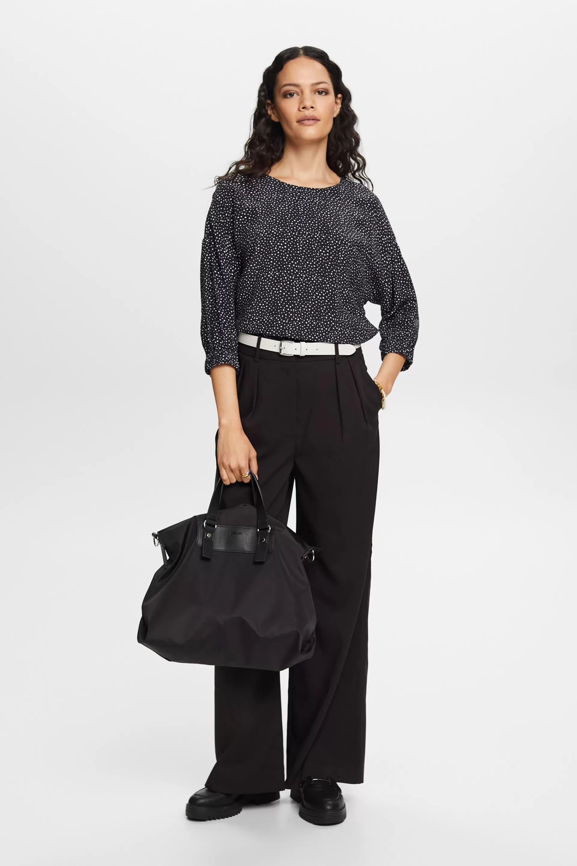 Bluse in lockerer Passform mit Print-ESPRIT Discount