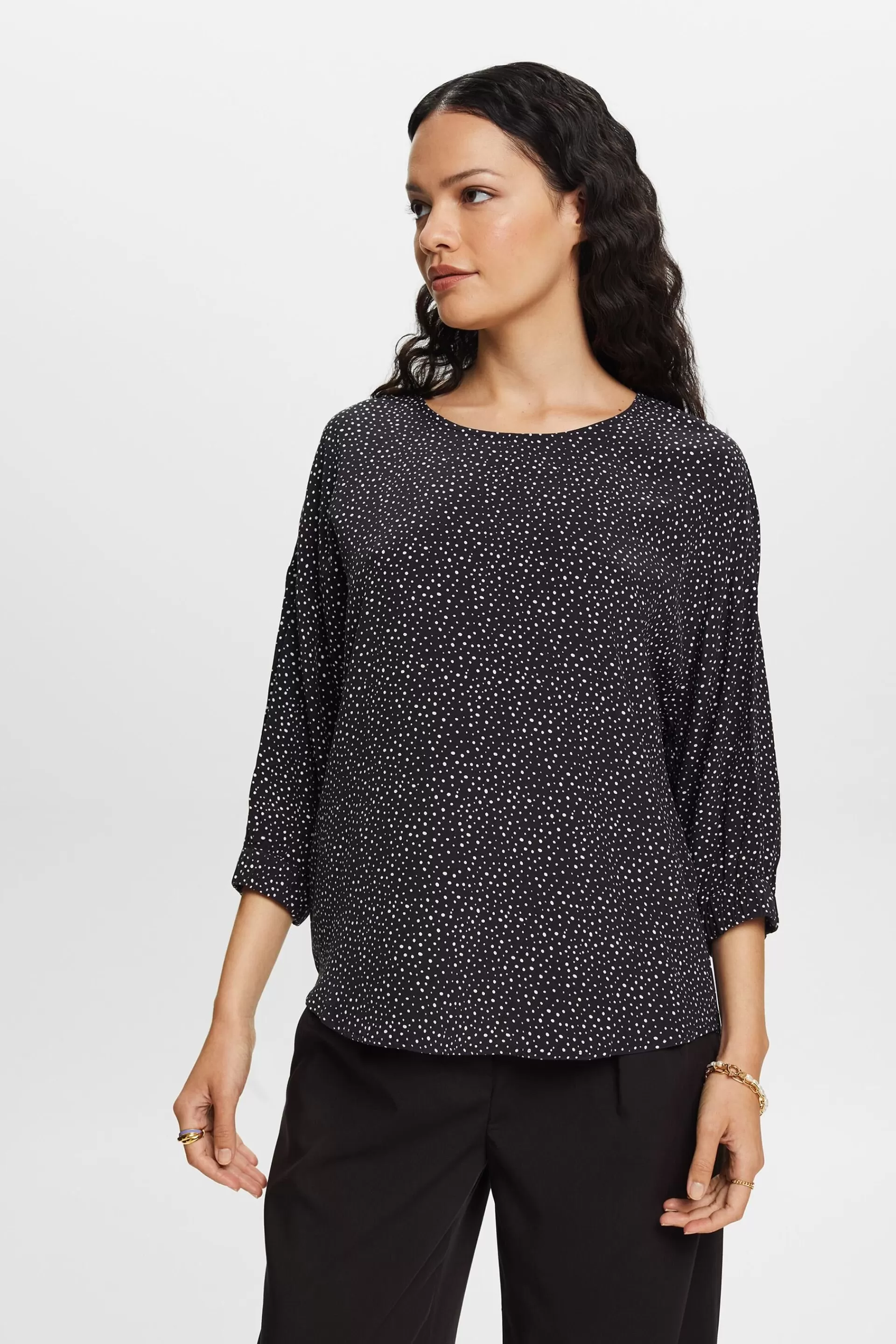 Bluse in lockerer Passform mit Print-ESPRIT Discount