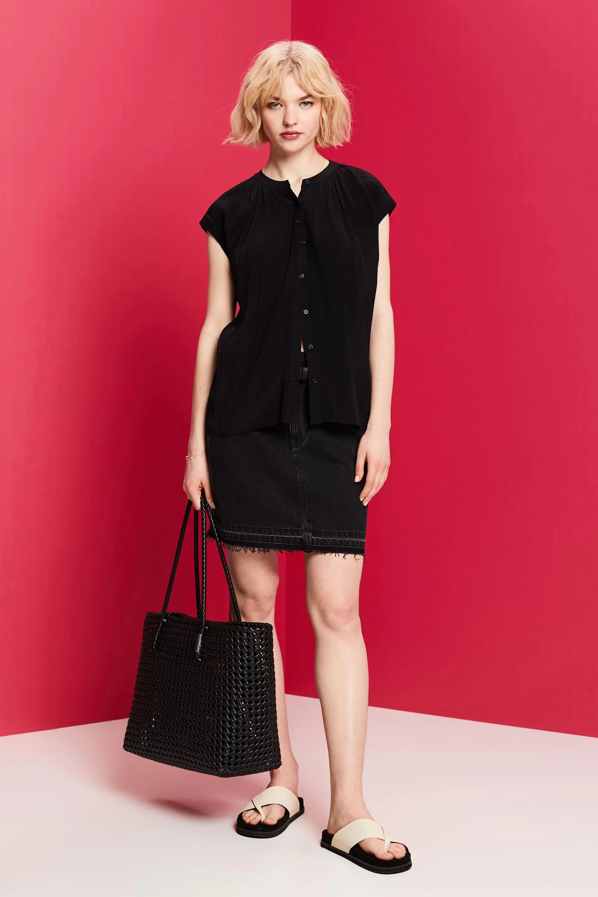 Bluse mit geknöpfter Front-ESPRIT Flash Sale