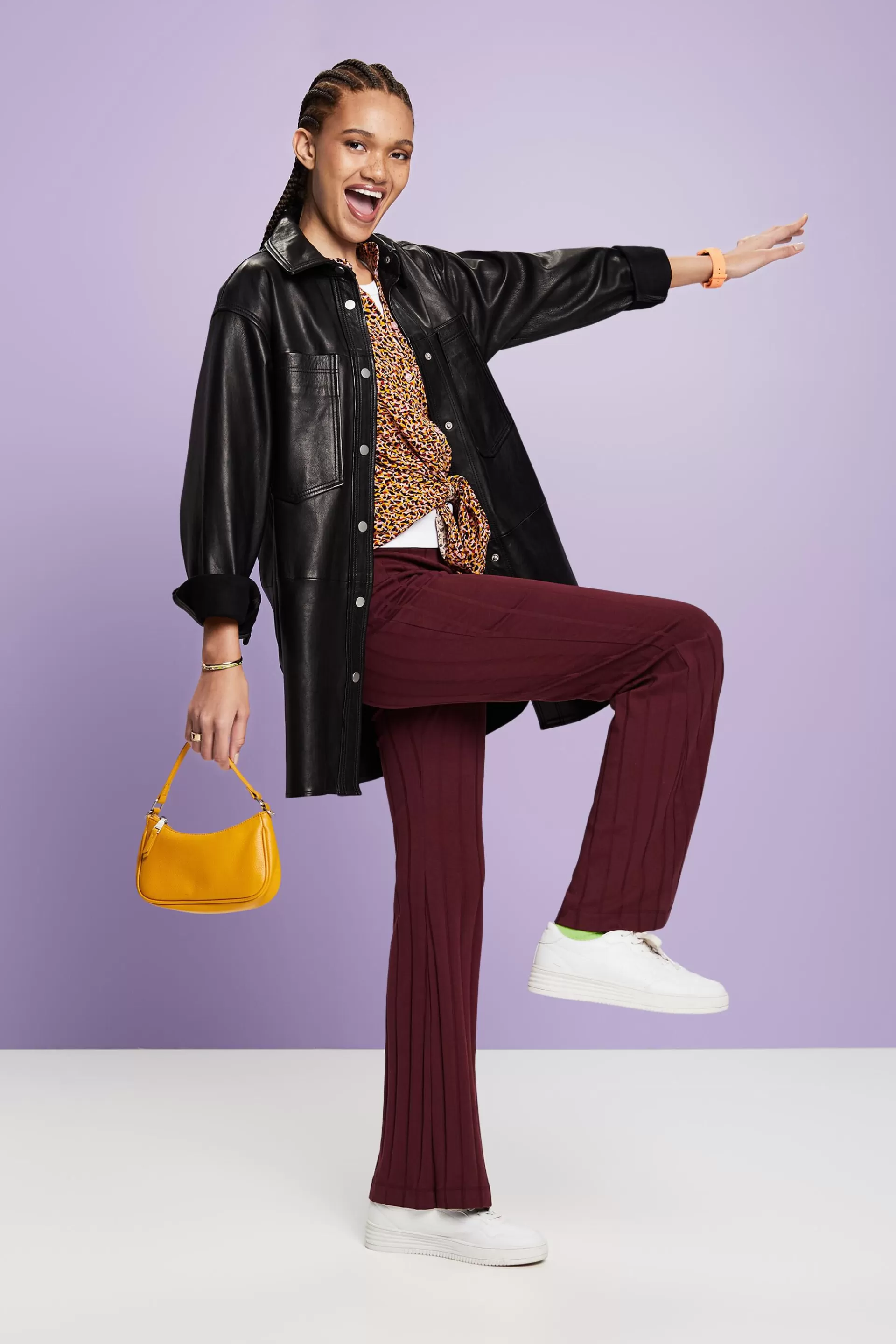 Bluse mit Muster, LENZING™ ECOVERO™-ESPRIT New