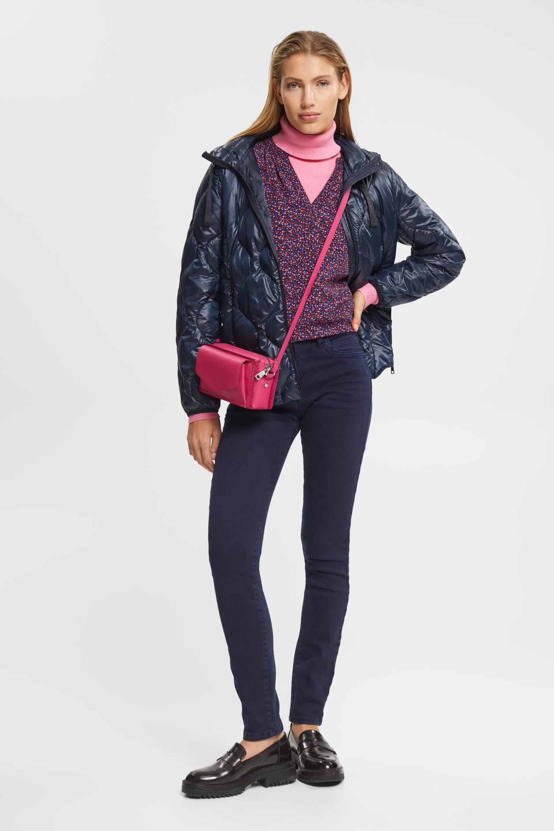 Bluse mit Muster, LENZING™ ECOVERO™-ESPRIT Discount