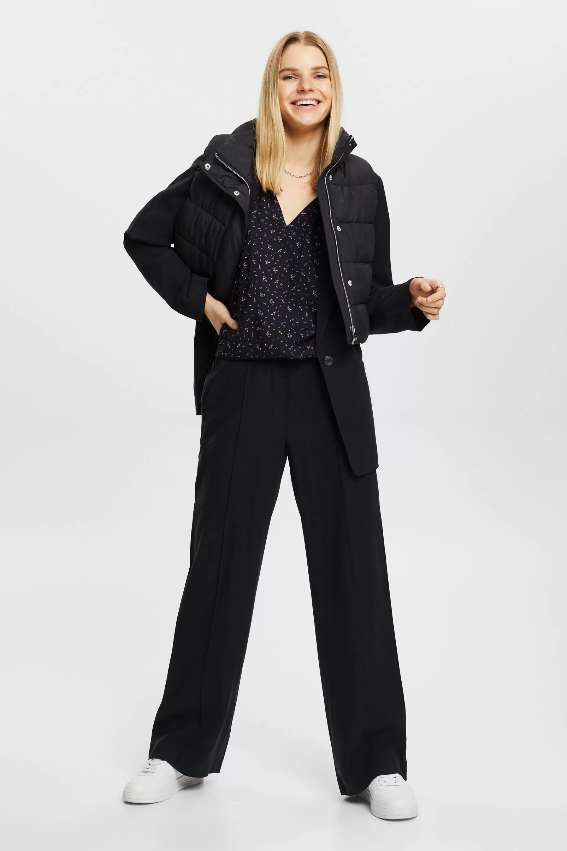Bluse mit Muster, LENZING™ ECOVERO™-ESPRIT Store