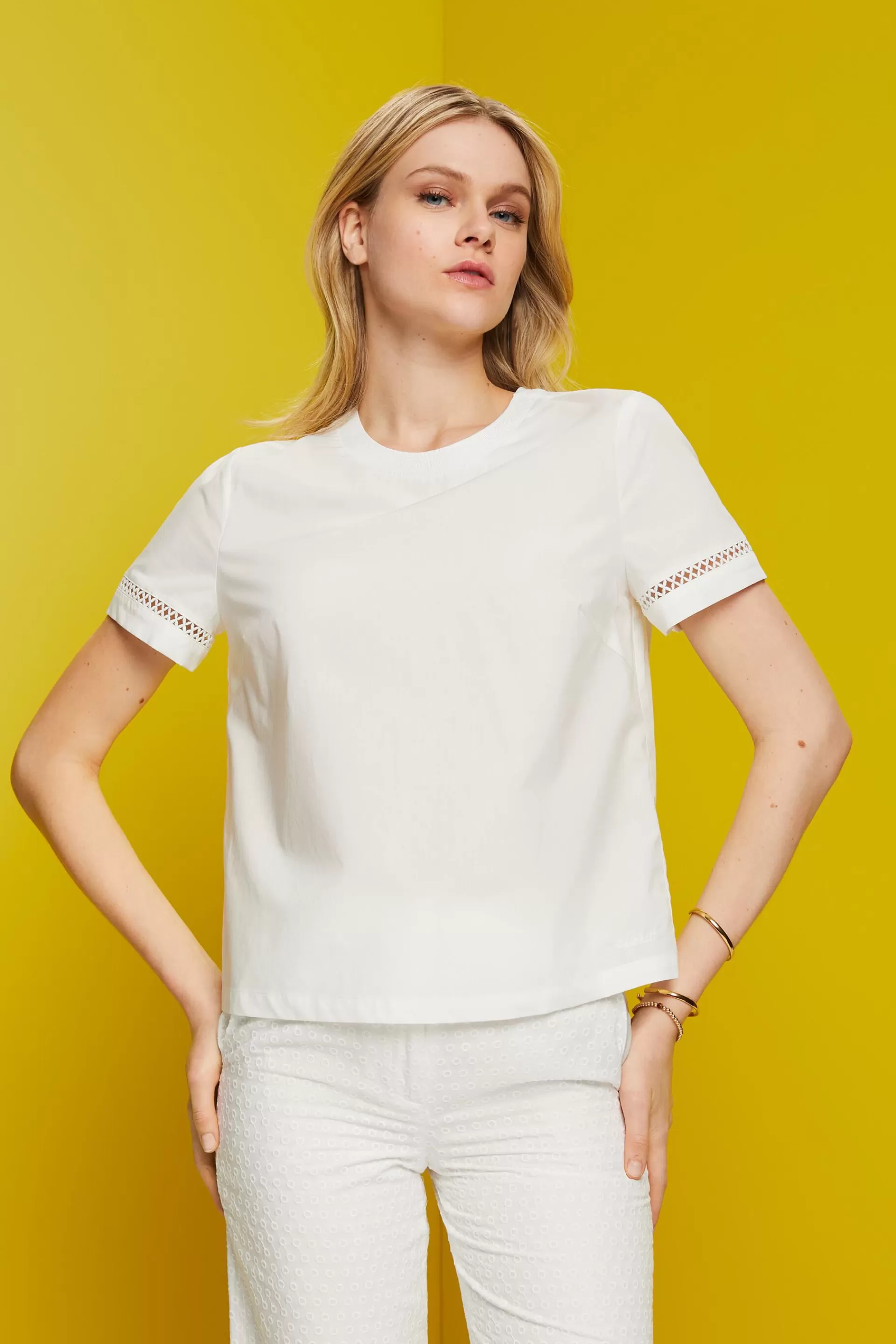 Bluse mit offener Rückseite, TENCEL™-ESPRIT Hot