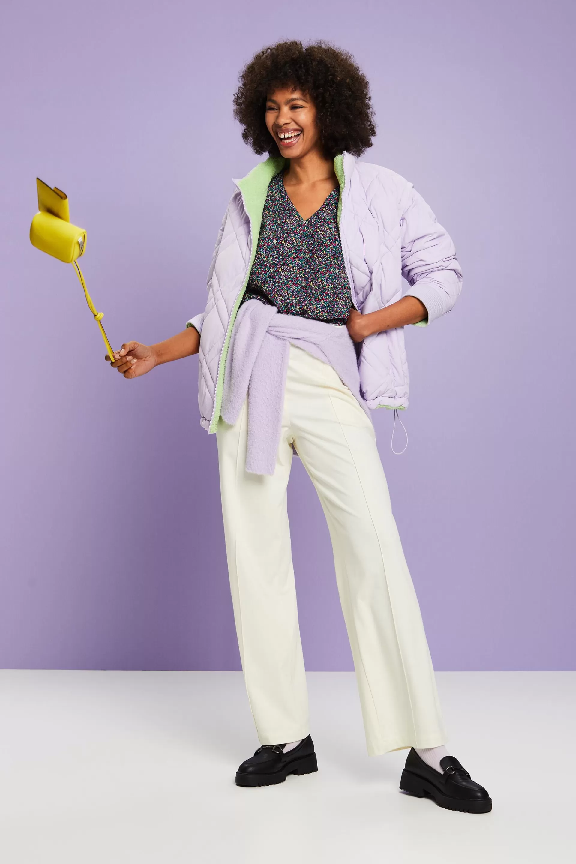 Bluse mit Print, LENZING™ ECOVERO™-ESPRIT Hot