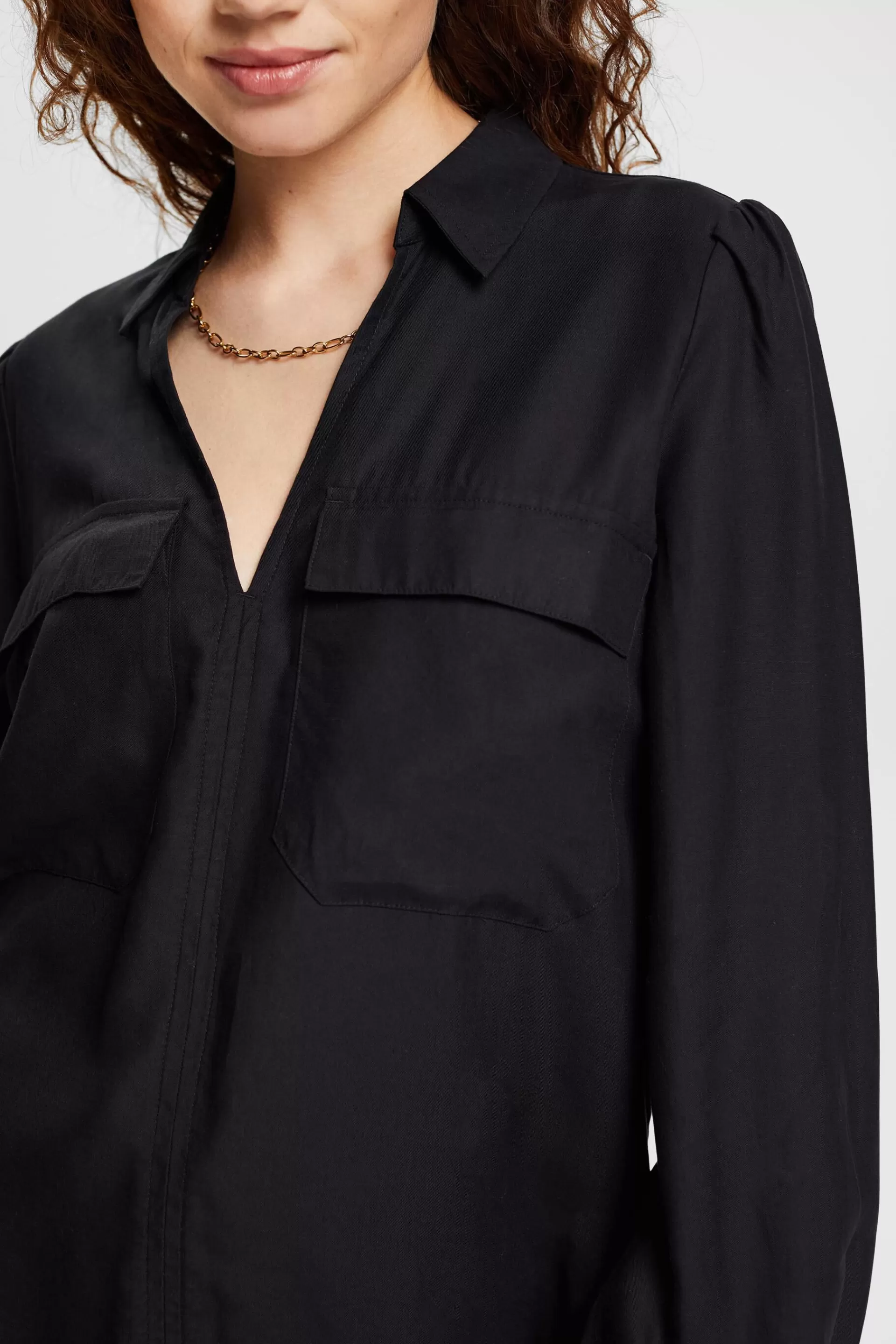 Bluse mit V-Ausschnitt-ESPRIT New