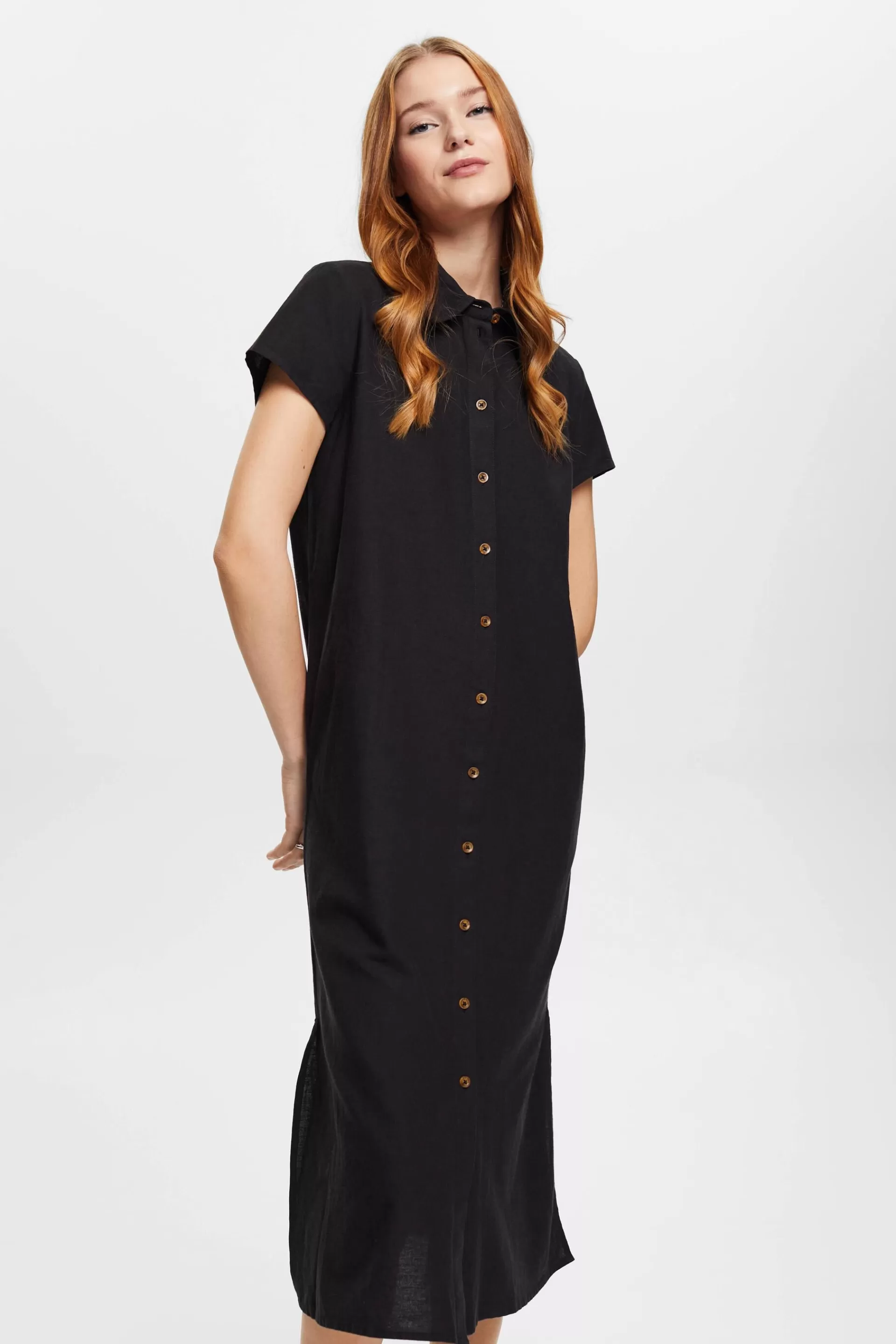 Blusenkleid mit Leinen-ESPRIT Cheap