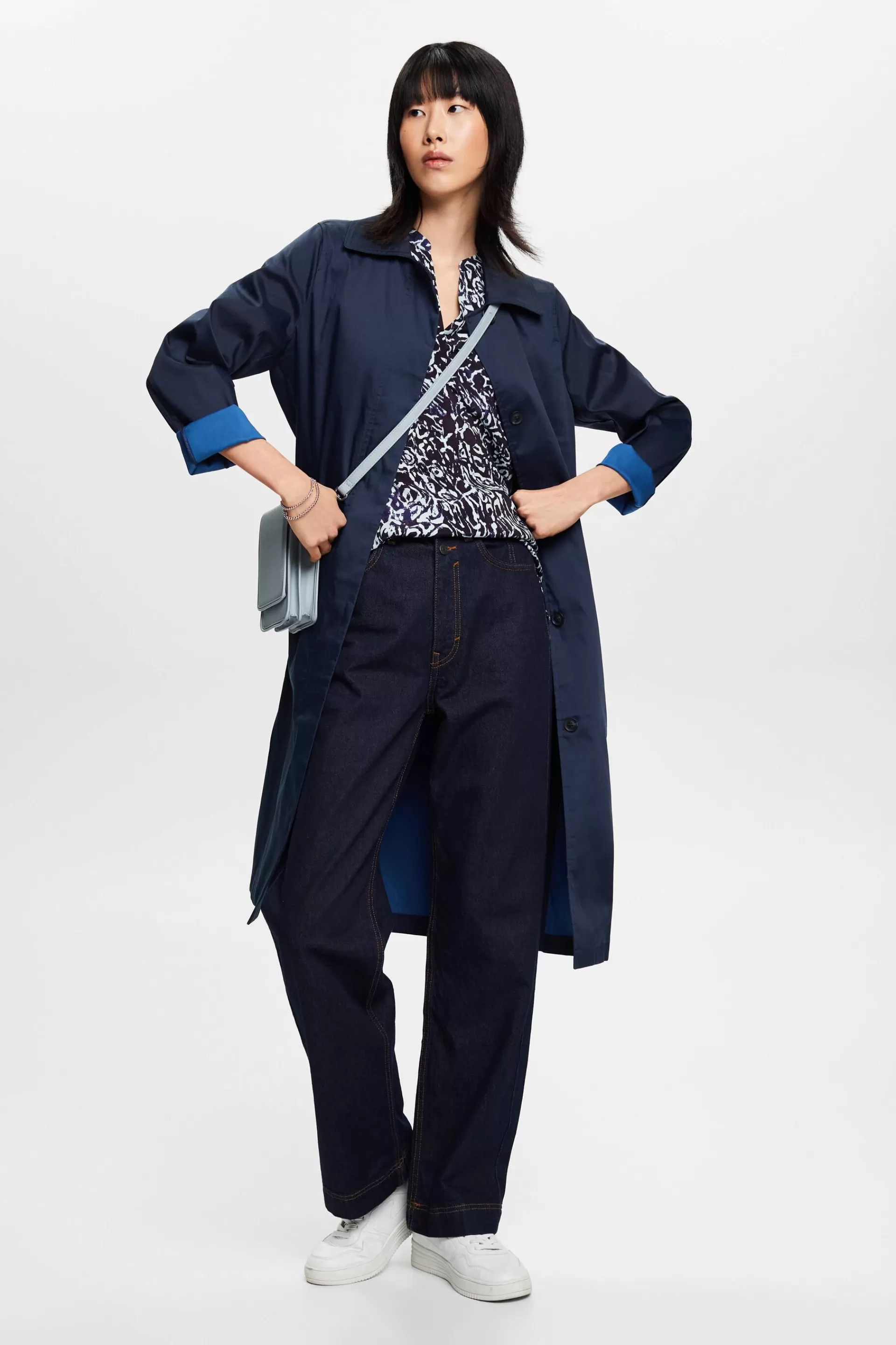 Blusen-Shirt mit Allover-Print-ESPRIT Discount