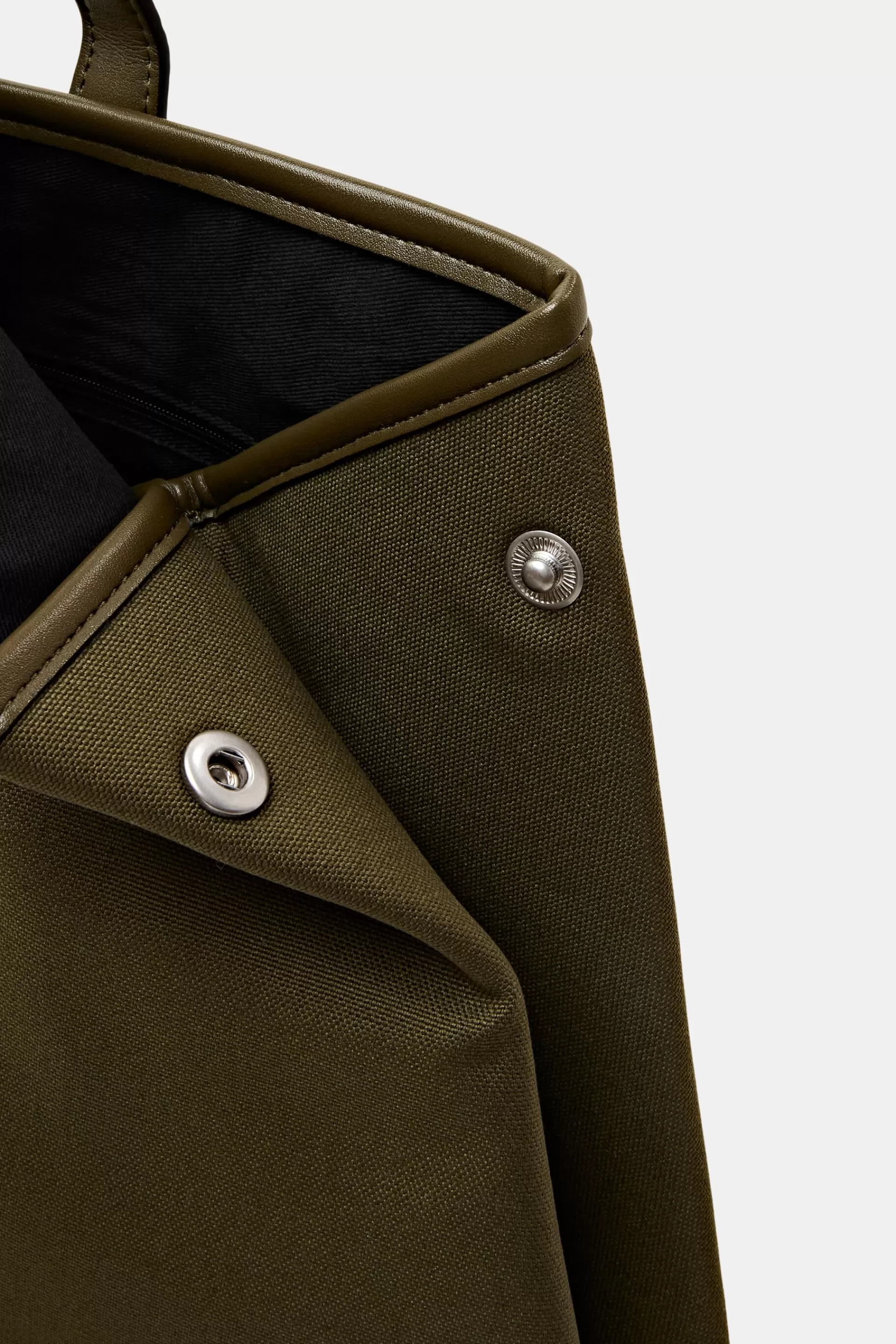 Canvas Tote mit Details in Lederoptik-ESPRIT Best Sale