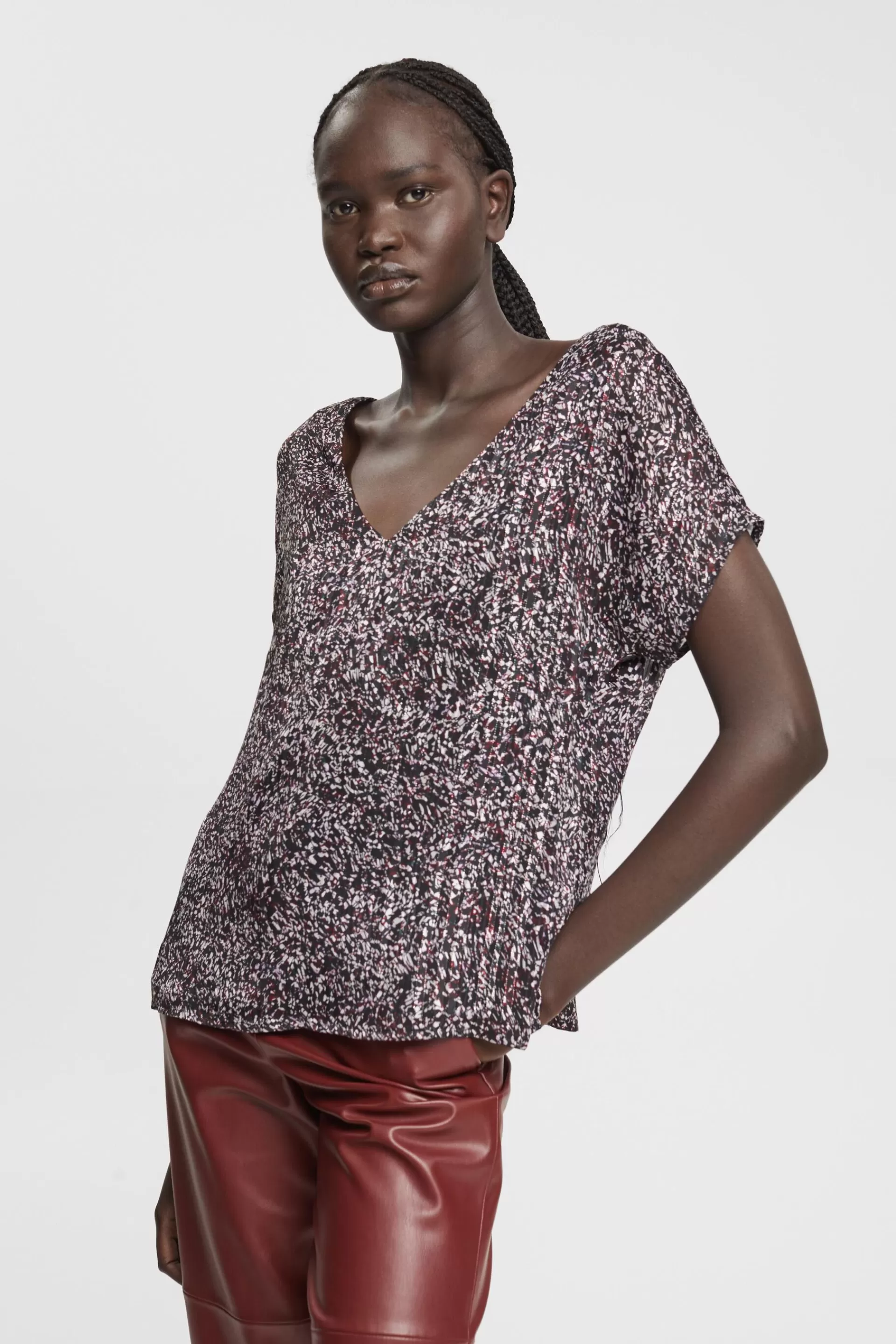 Chiffonbluse mit Muster-ESPRIT Sale