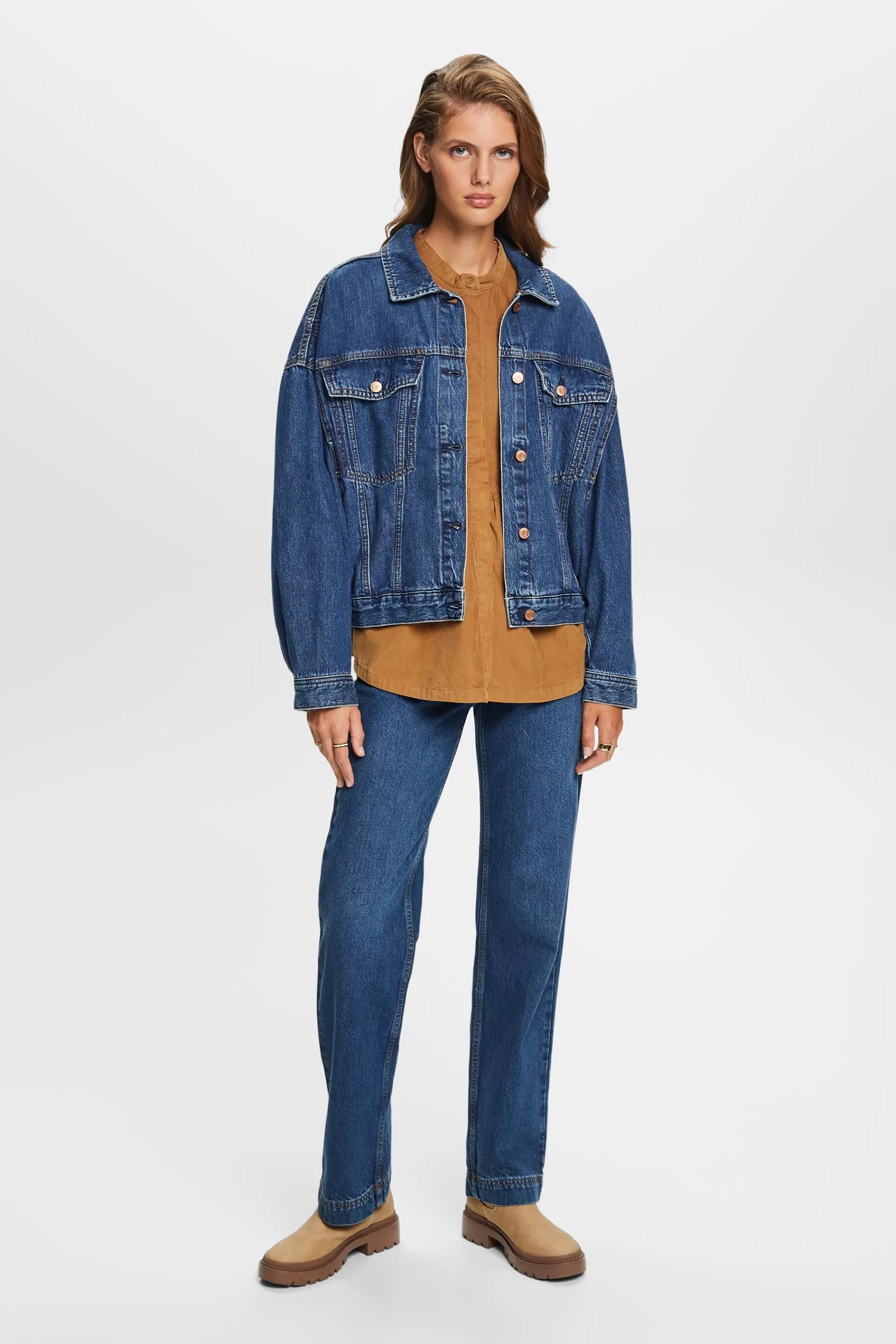 Cordbluse mit Schößchen-ESPRIT Hot