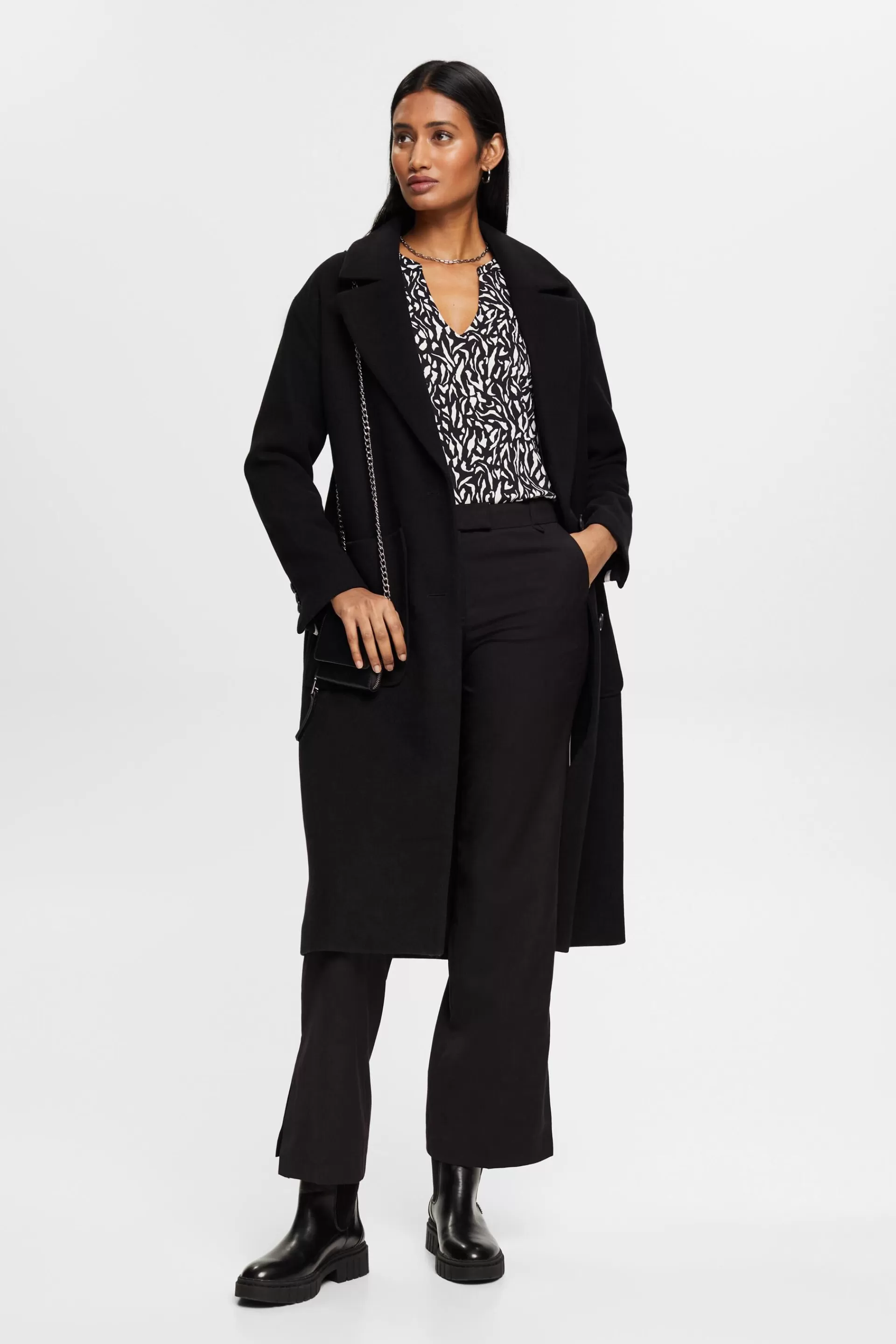 Crêpebluse mit Allover-Muster-ESPRIT Flash Sale