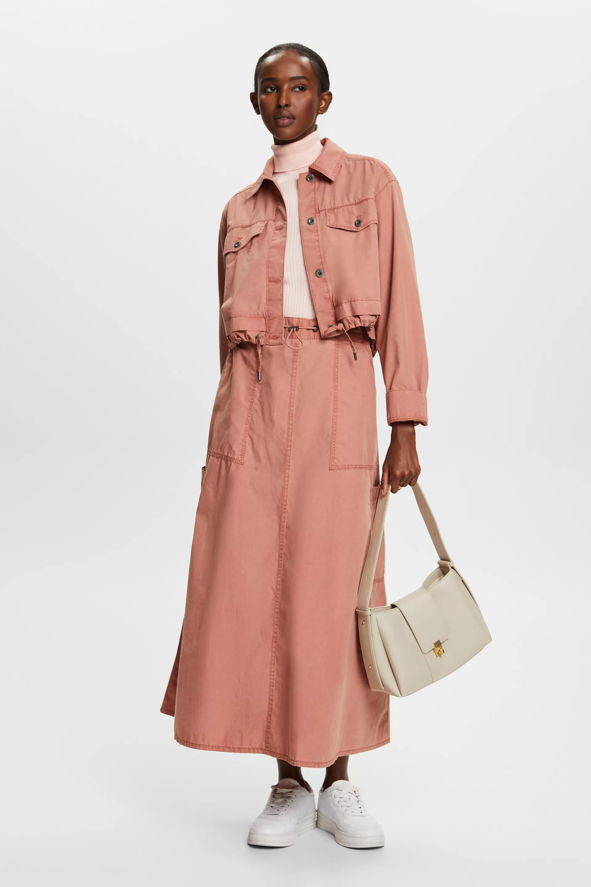 Cropped-Jacke aus Baumwollcanvas zum Binden-ESPRIT Best Sale