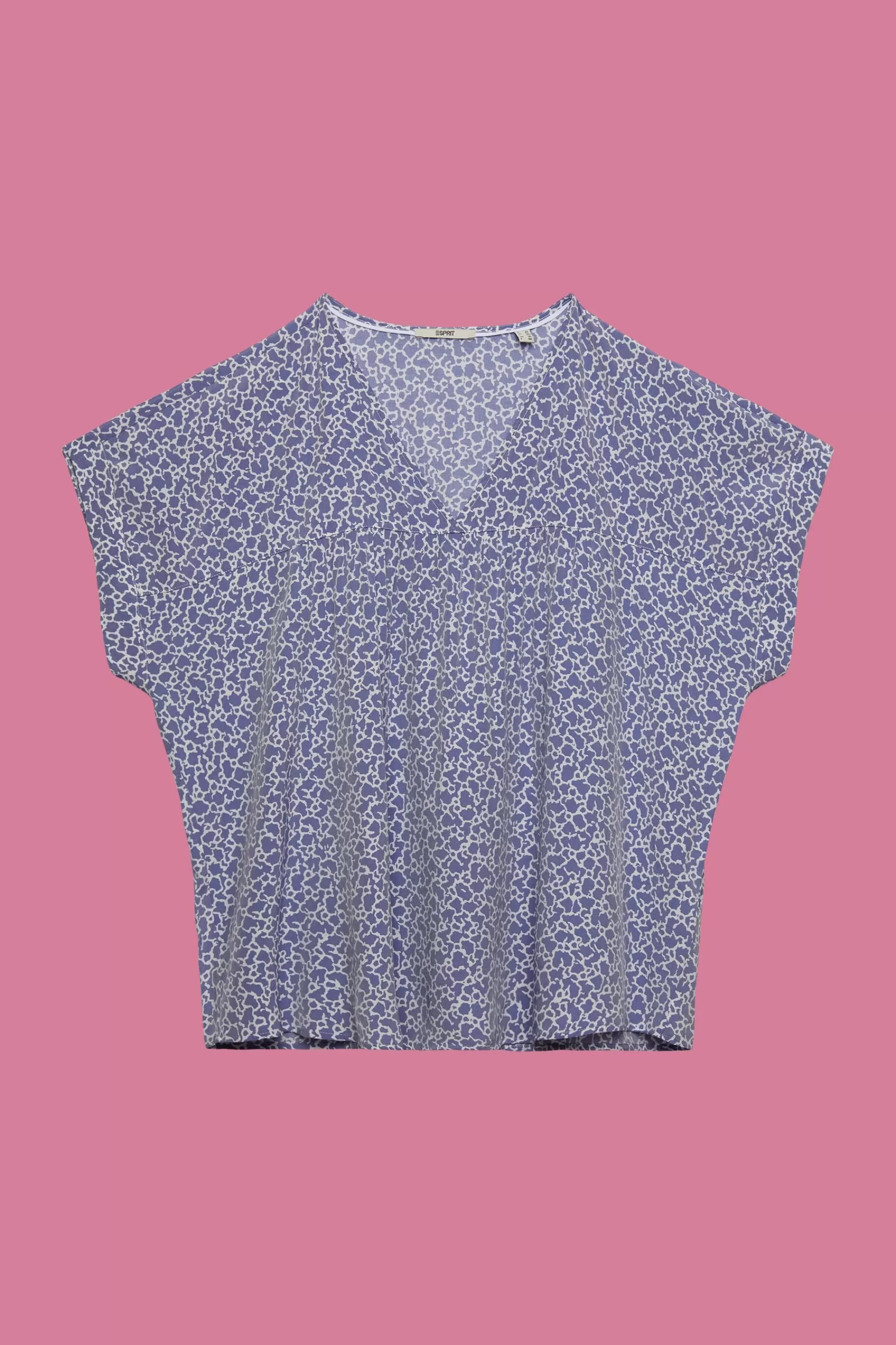 CURVY Bluse mit V-Ausschnitt, LENZING™ ECOVERO™-ESPRIT Discount