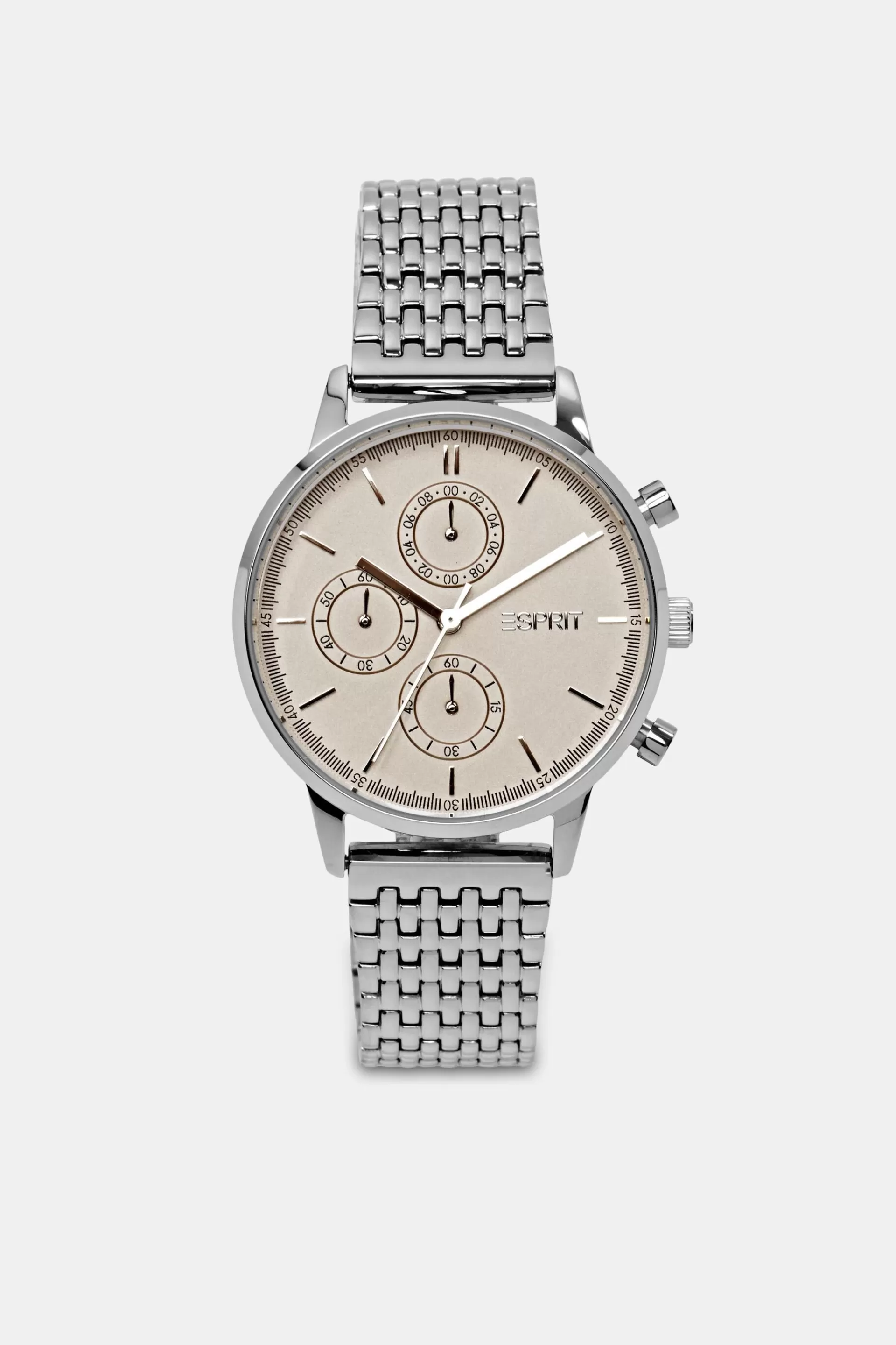Edelstahl-Chronograph mit Gliederarmband-ESPRIT Best Sale