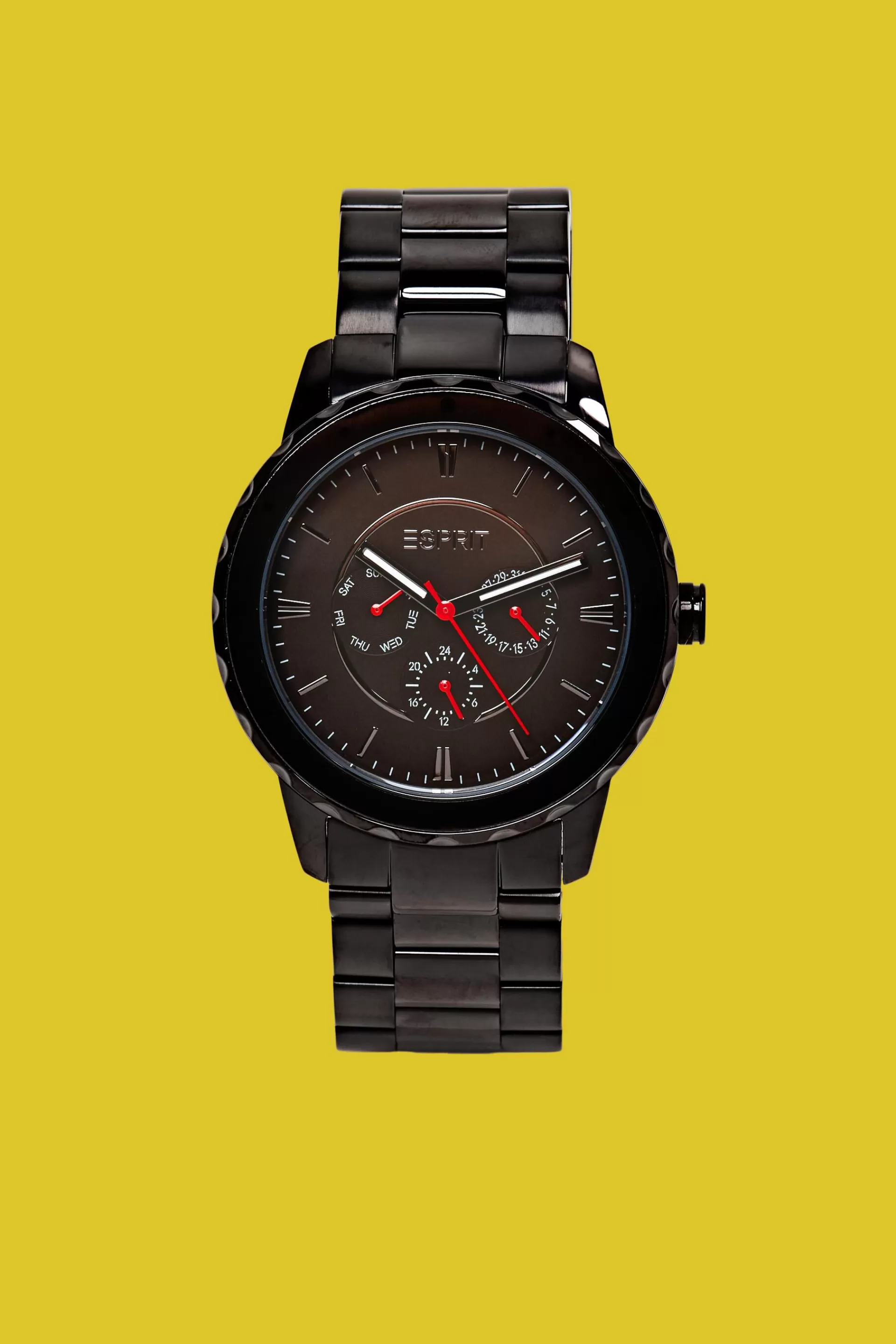 Edelstahl-Uhr mit Gliederarmband-ESPRIT Outlet