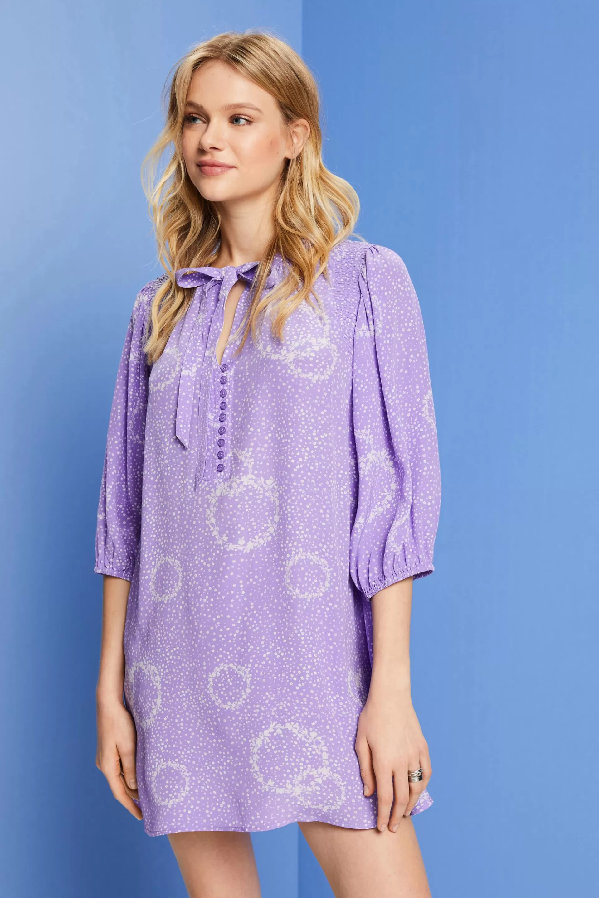 Etuikleid mit Print und Bindedetail-ESPRIT Discount