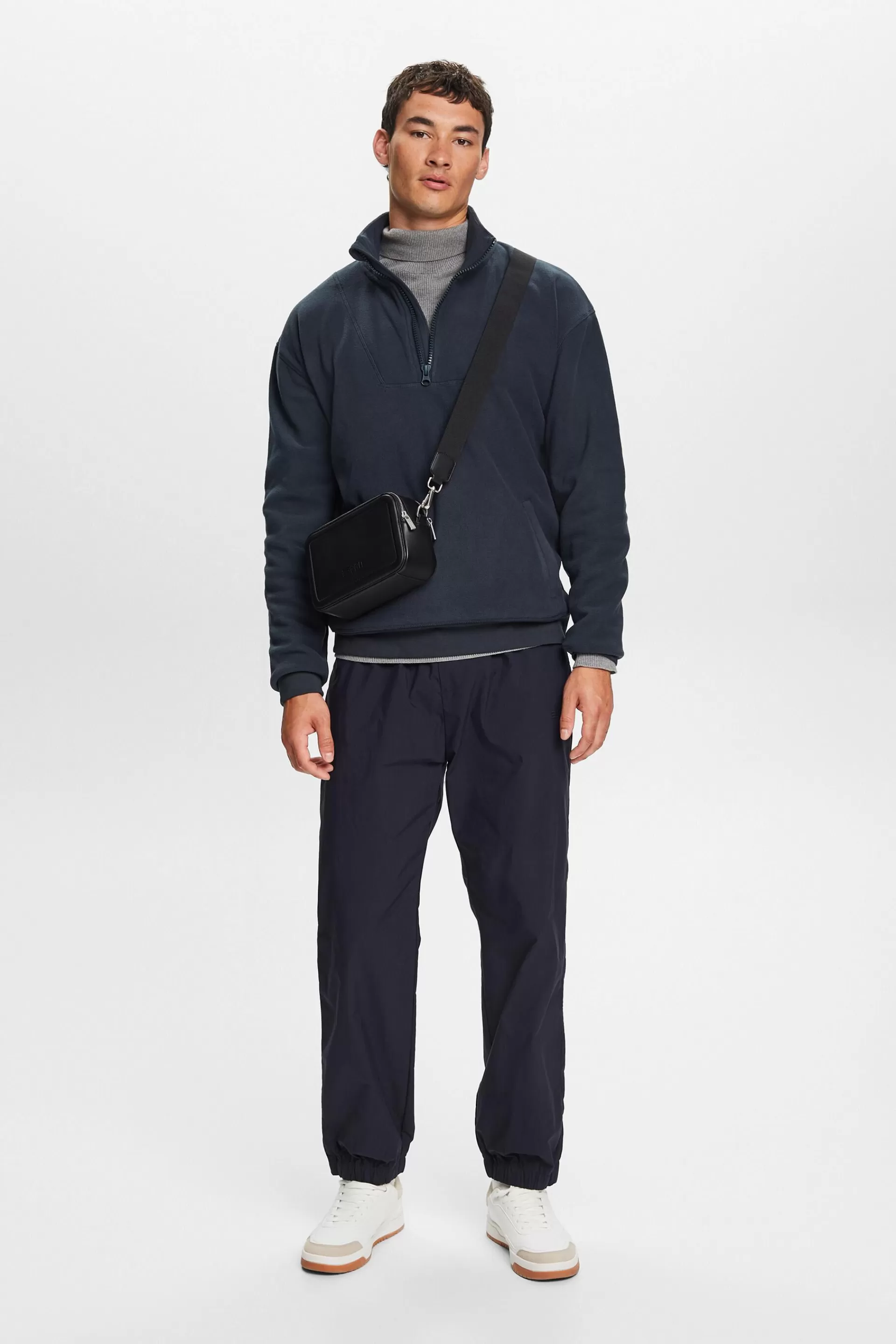 Fleece-Sweatshirt mit halblangem Reißverschluss-ESPRIT Fashion