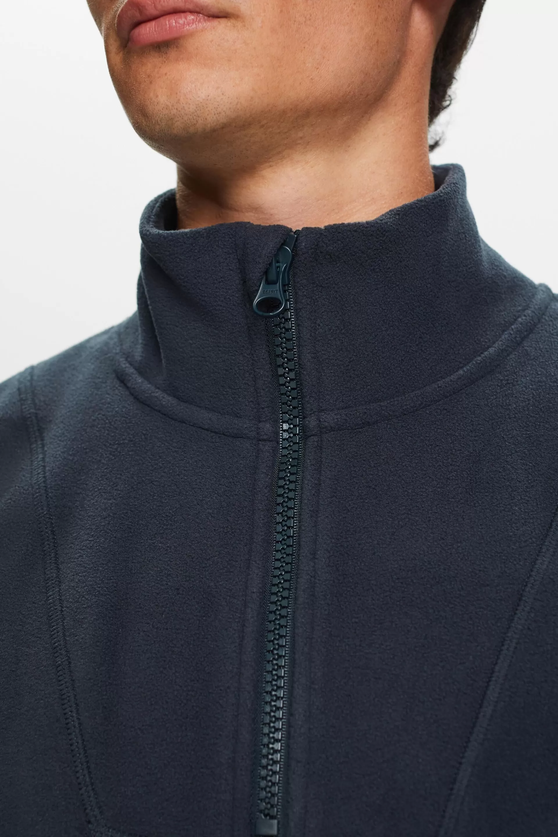 Fleece-Sweatshirt mit halblangem Reißverschluss-ESPRIT Fashion