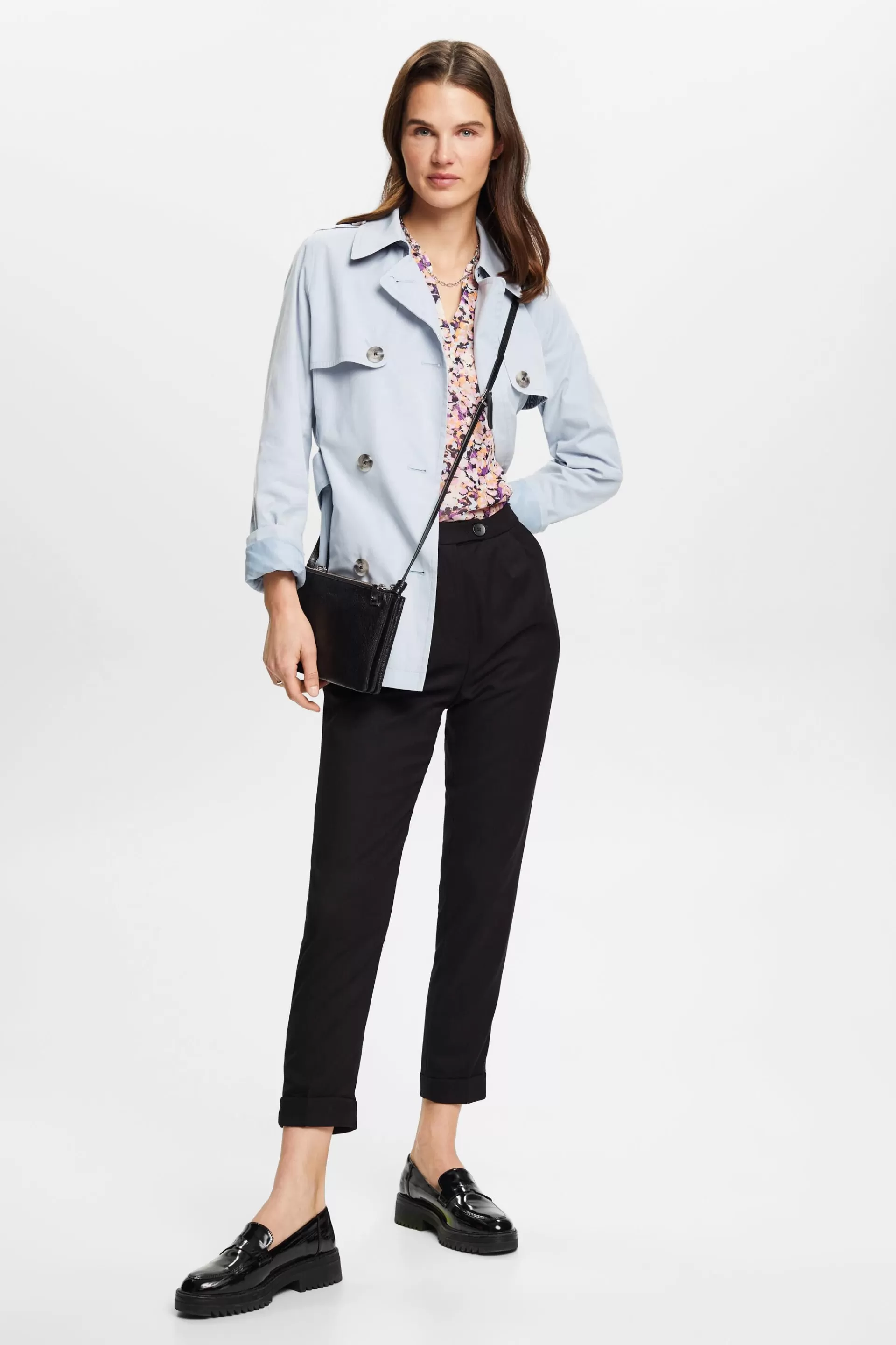 Florales Top aus Crêpe-Chiffon-ESPRIT Discount