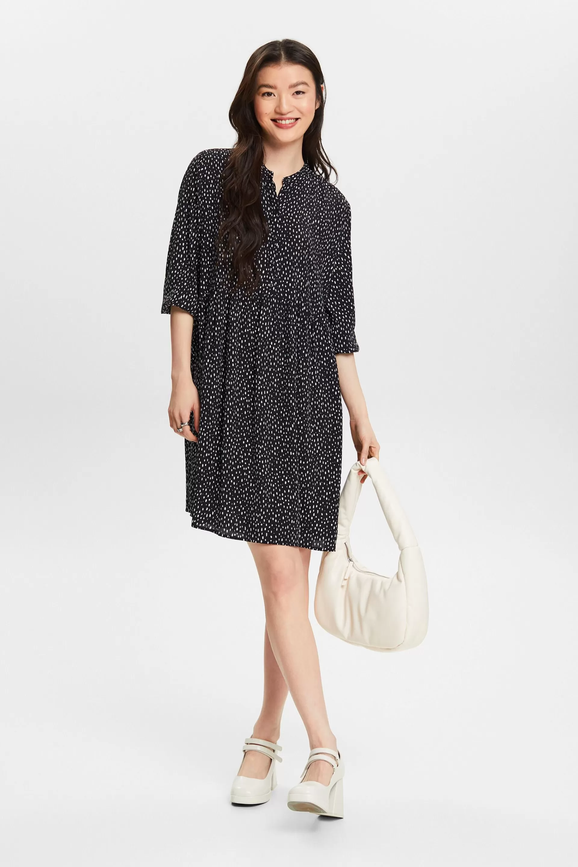 Gemustertes Kleid, LENZING™ ECOVERO™-ESPRIT Cheap