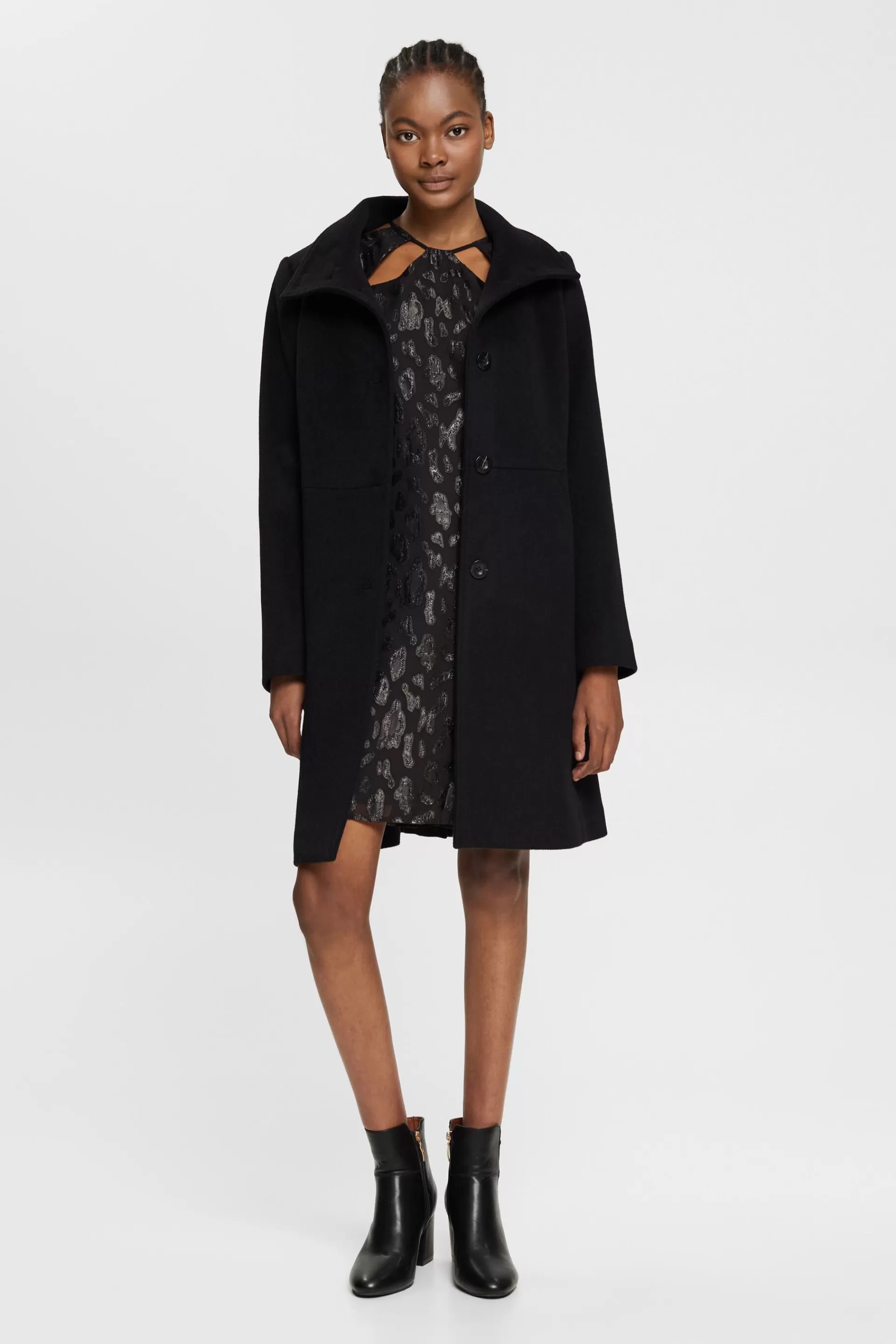 Gemustertes Kleid mit Glitzereffekt-ESPRIT Cheap