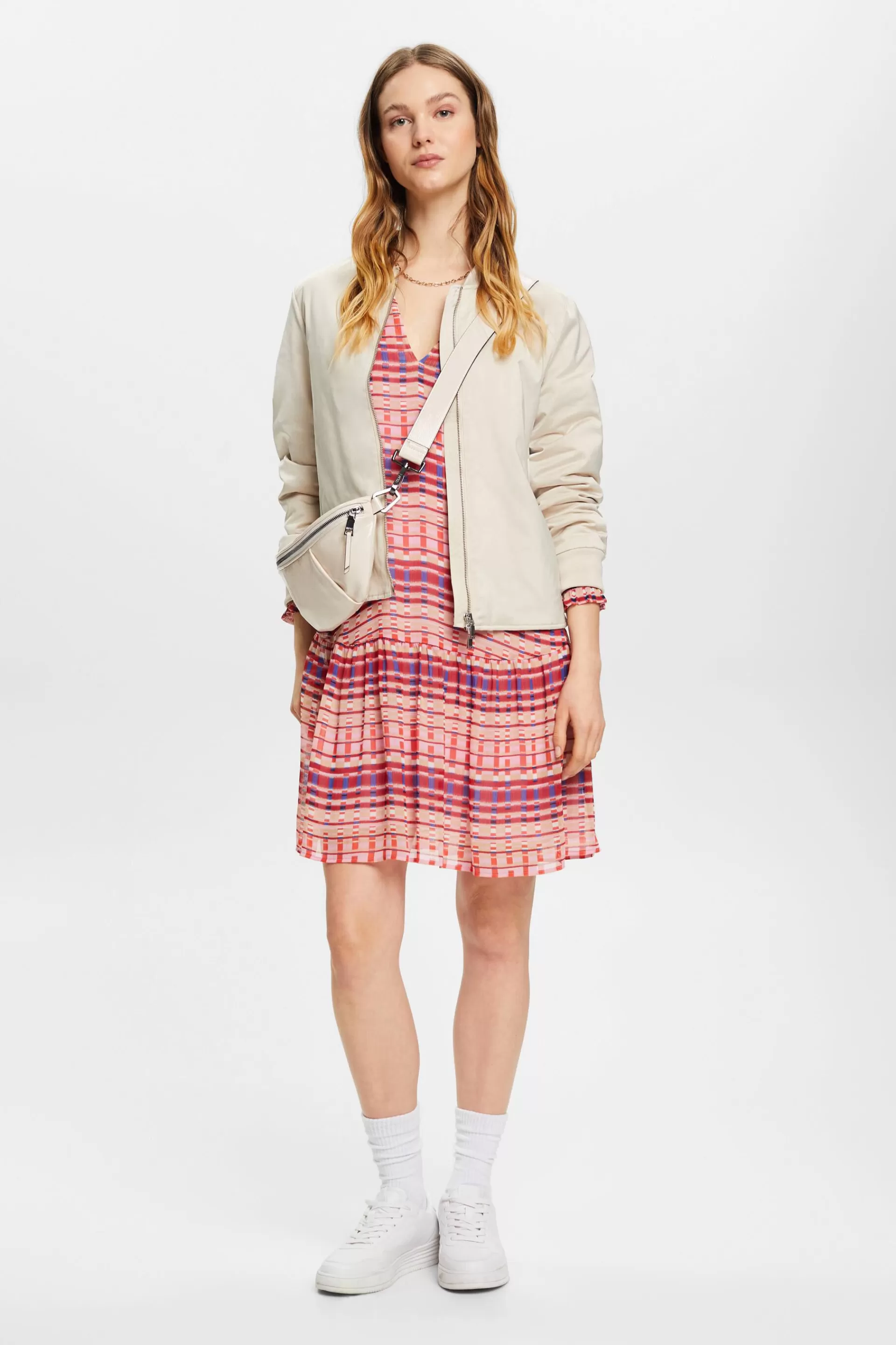 Gemustertes Midikleid aus Chiffon-ESPRIT Flash Sale