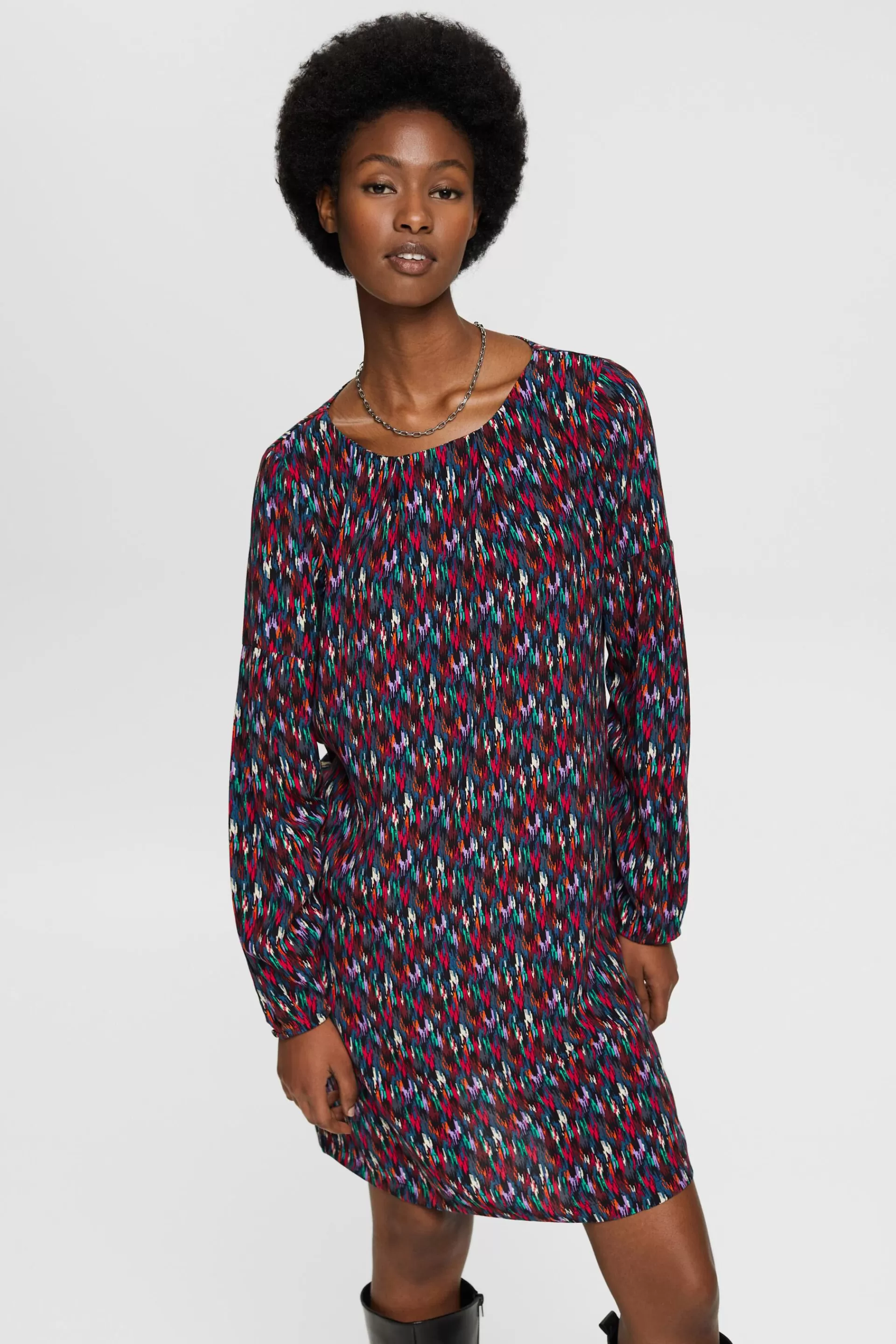 Gemustertes Minikleid aus Viskose-ESPRIT Hot