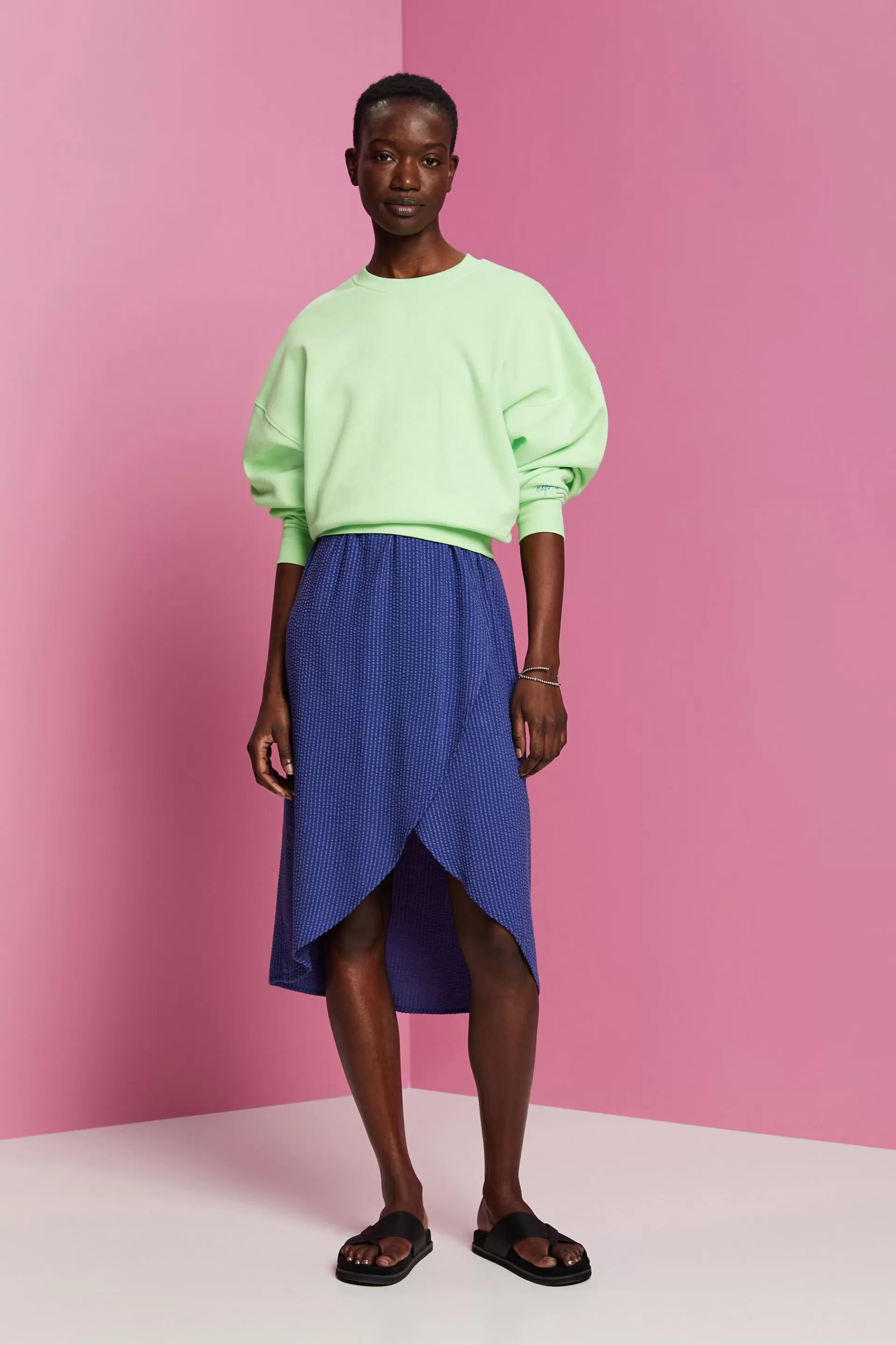 Gesmoktes Schlauchkleid in Midilänge-ESPRIT Best Sale