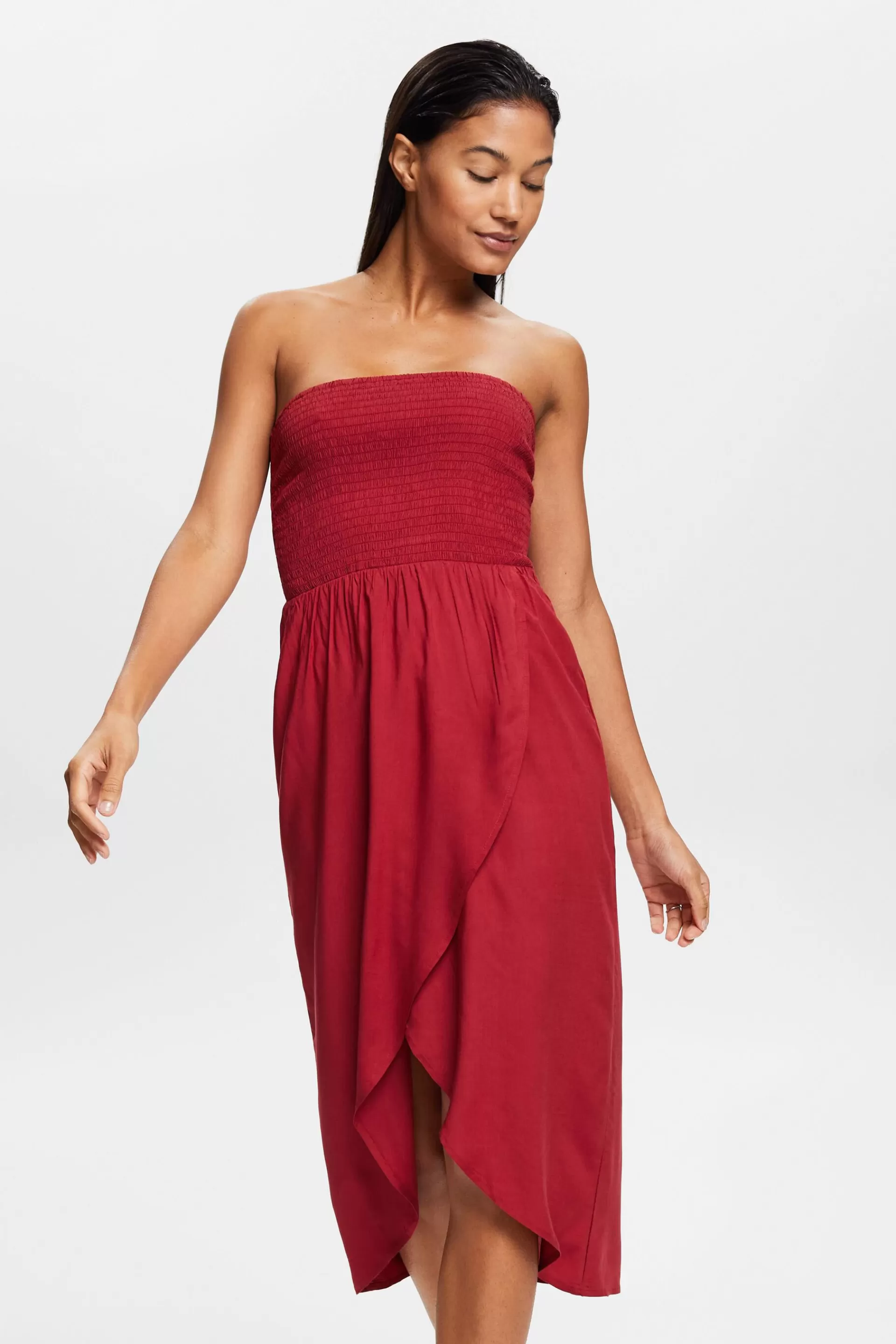 Gesmoktes Schlauchkleid in Midilänge-ESPRIT Discount