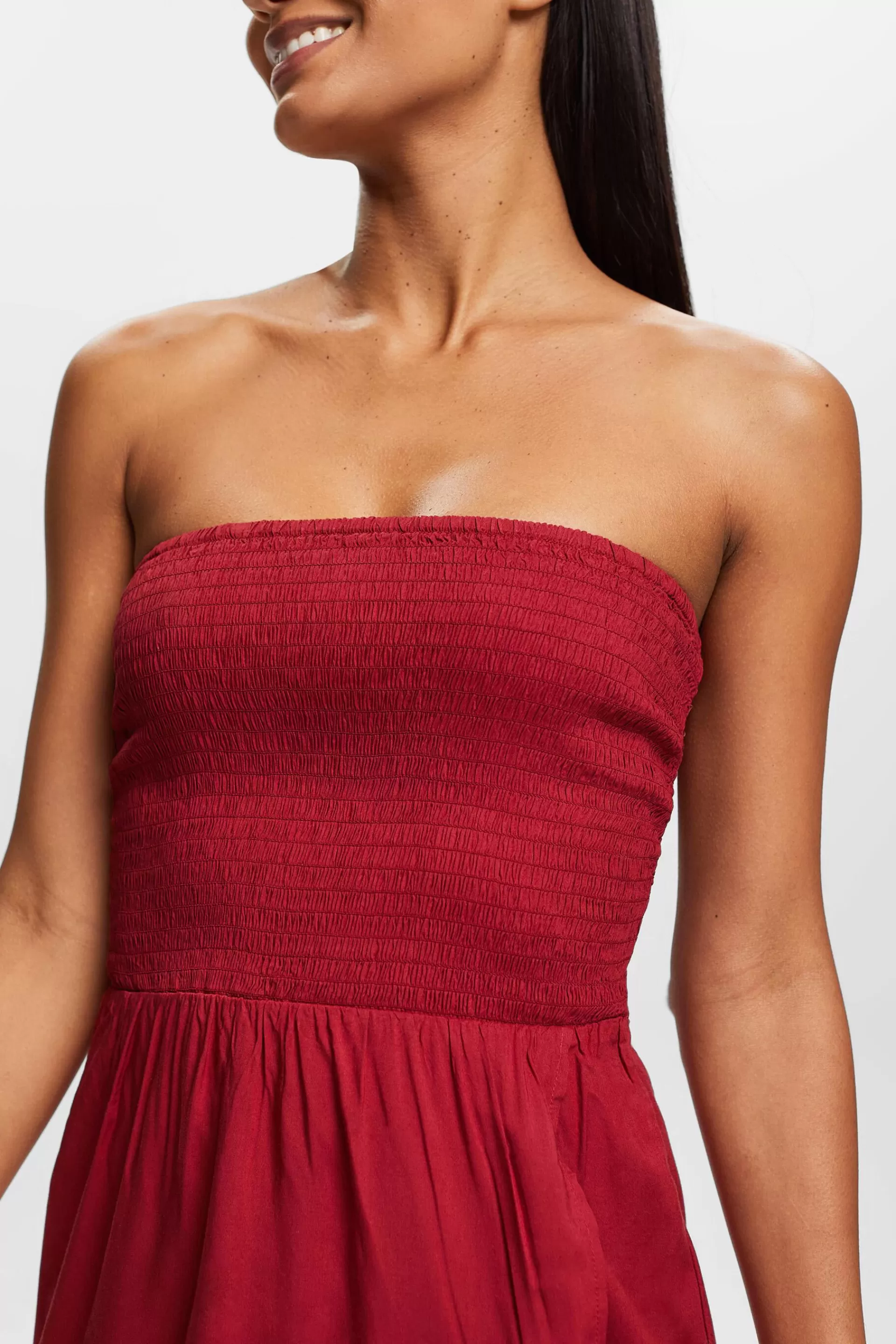Gesmoktes Schlauchkleid in Midilänge-ESPRIT Discount