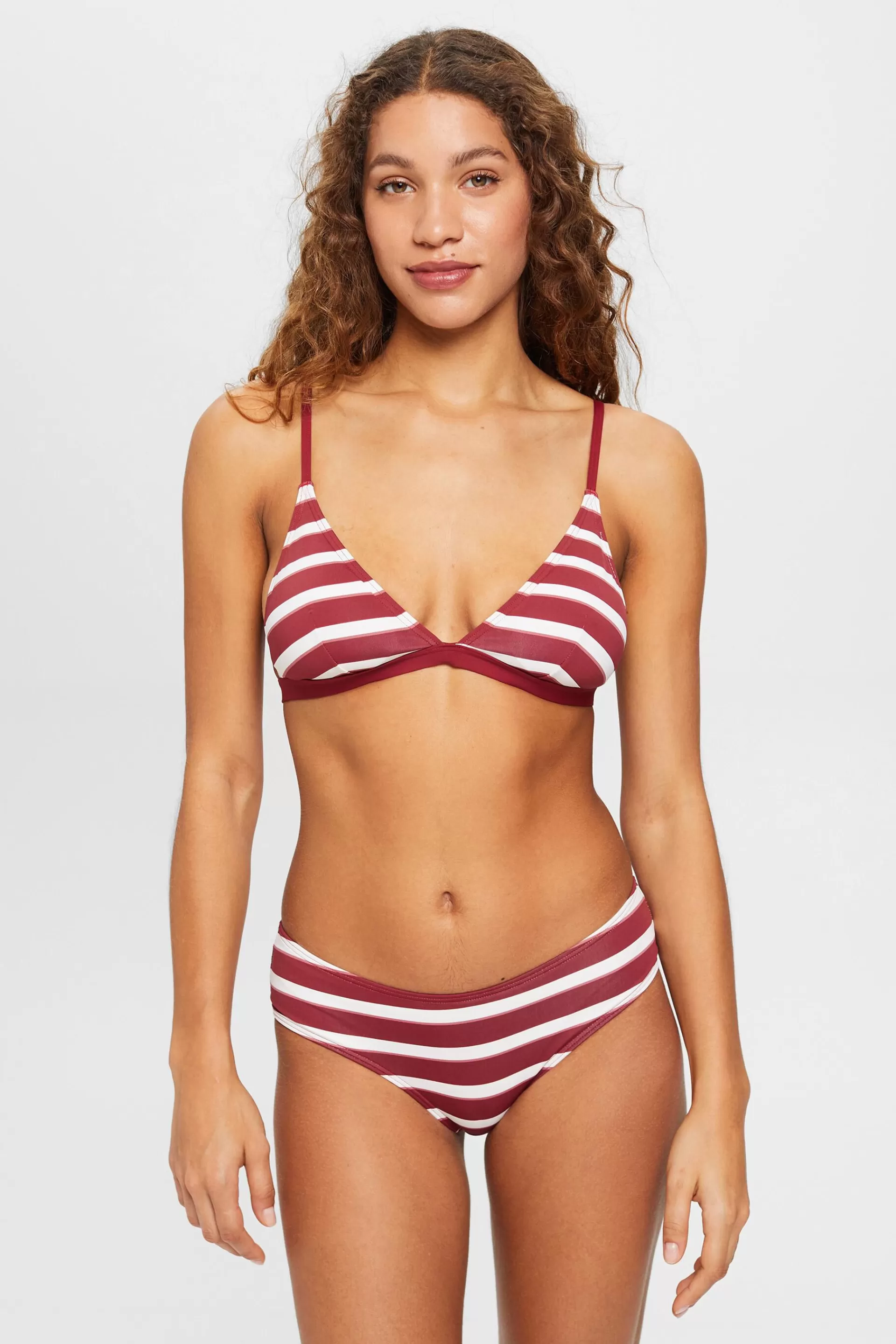 Gestreiftes Bikini-Top mit wattierten Cups-ESPRIT Hot