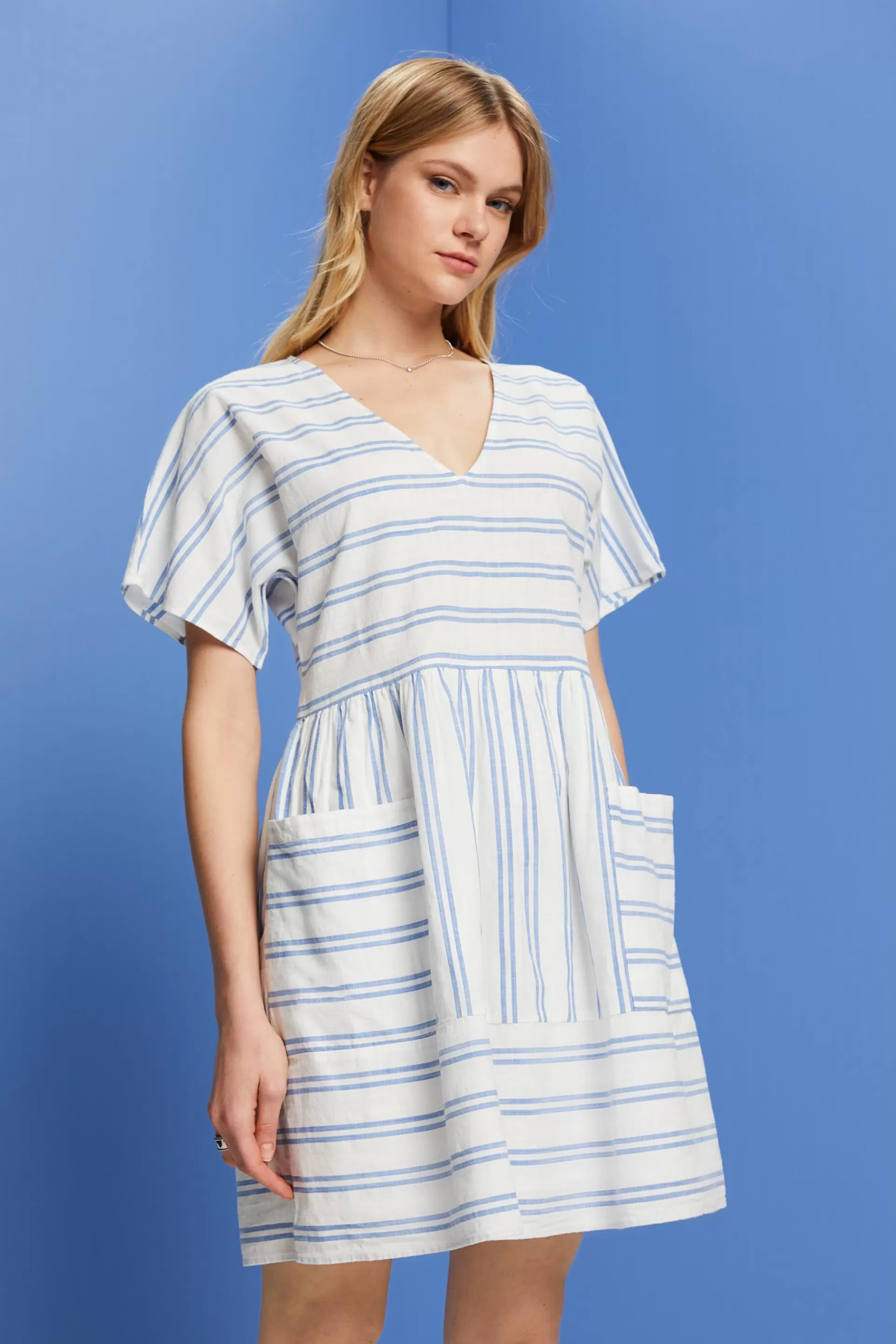 Gestreiftes Minikleid, 100 % Baumwolle-ESPRIT Best Sale