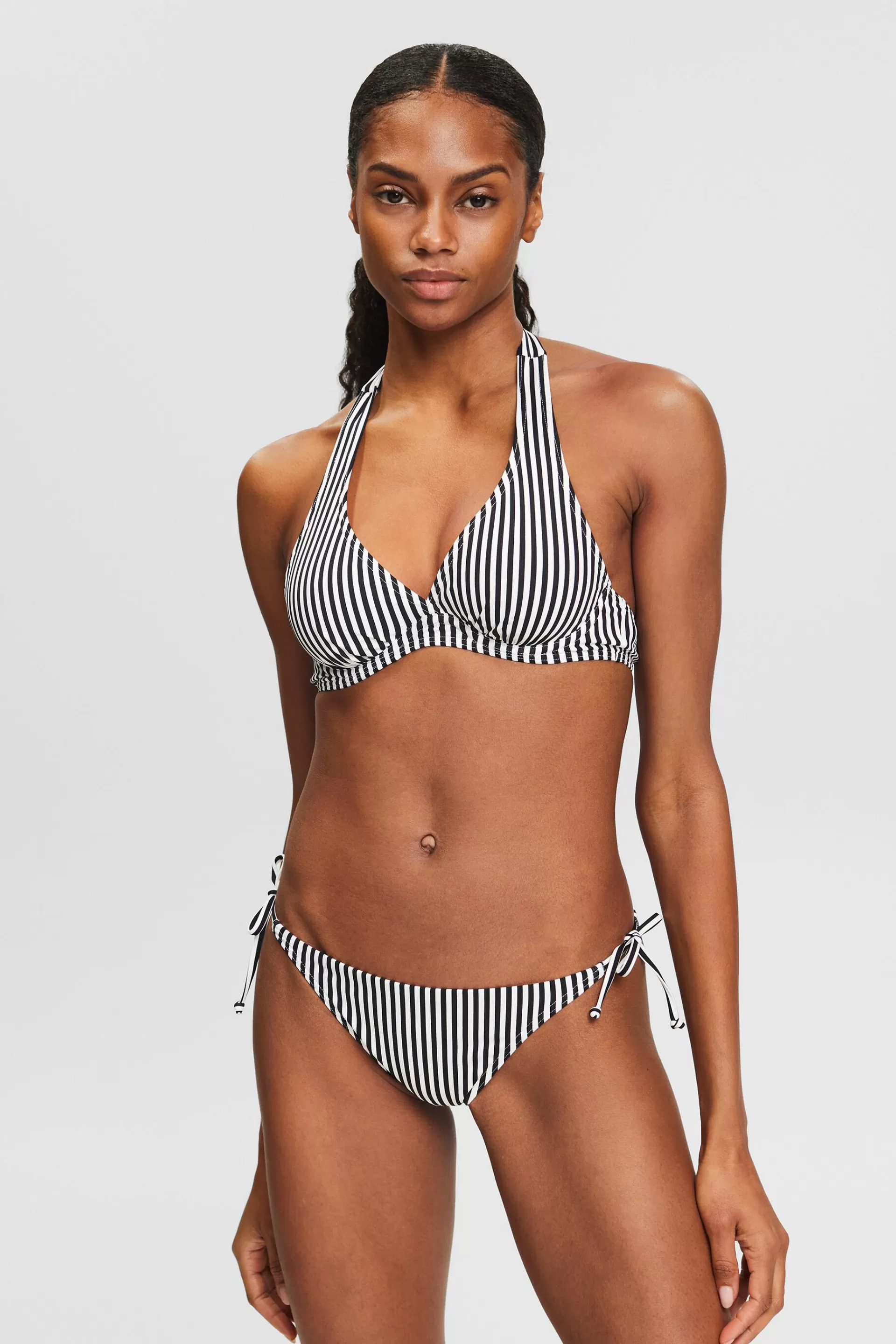 Gestreiftes Neckholder-Bikinitop mit Bügel-ESPRIT Sale