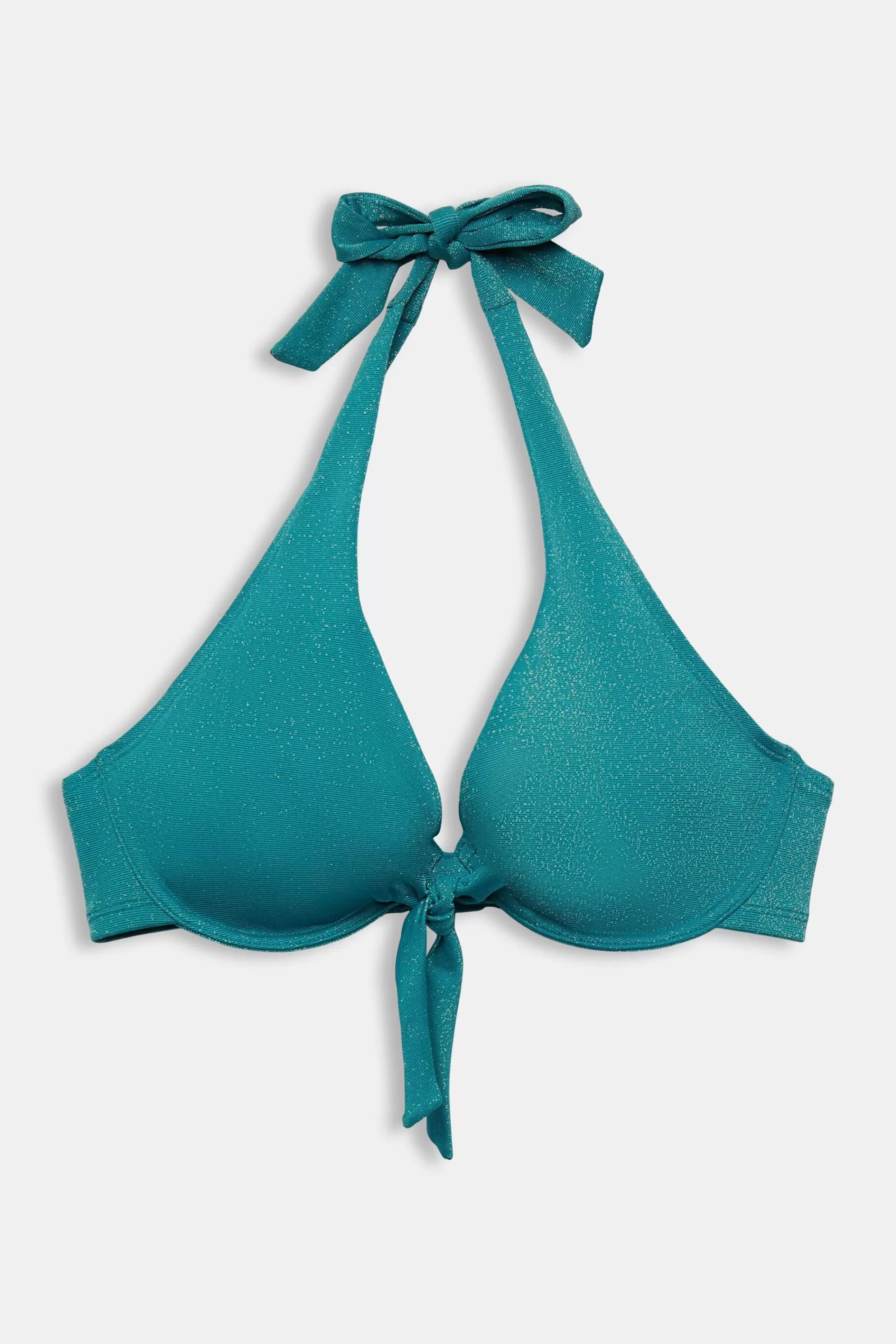 Glitzerndes Neckholder-Bikinitop für große Cups-ESPRIT Clearance