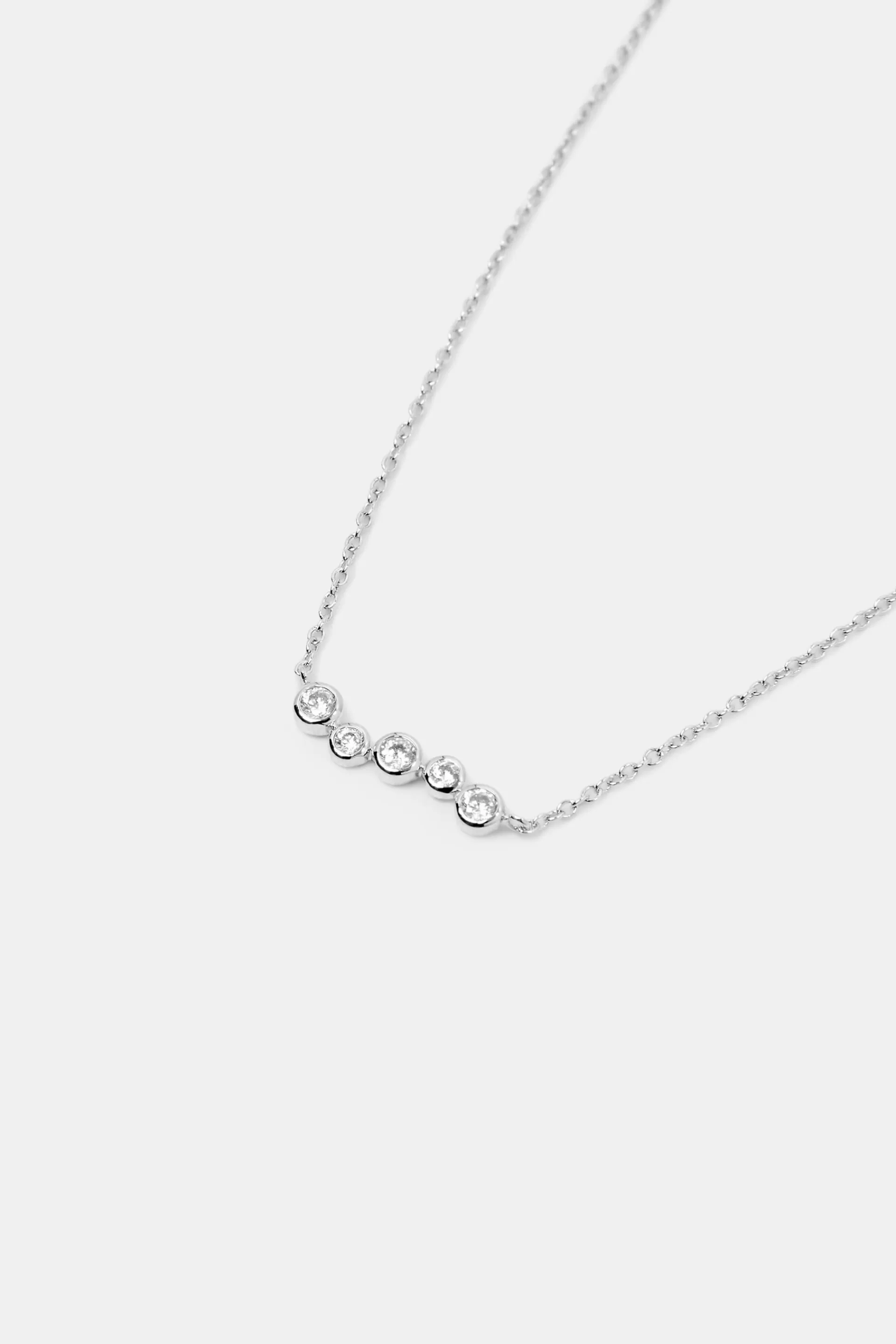 Halskette aus Sterlingsilber mit Zirkonia-Anhänger-ESPRIT New