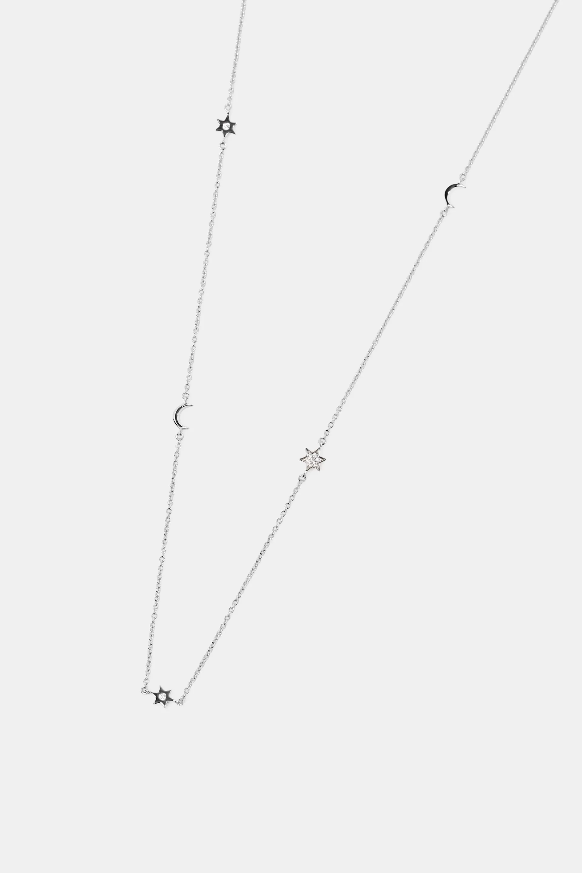 Halskette mit festen Anhängern, Sterlingsilber-ESPRIT Outlet