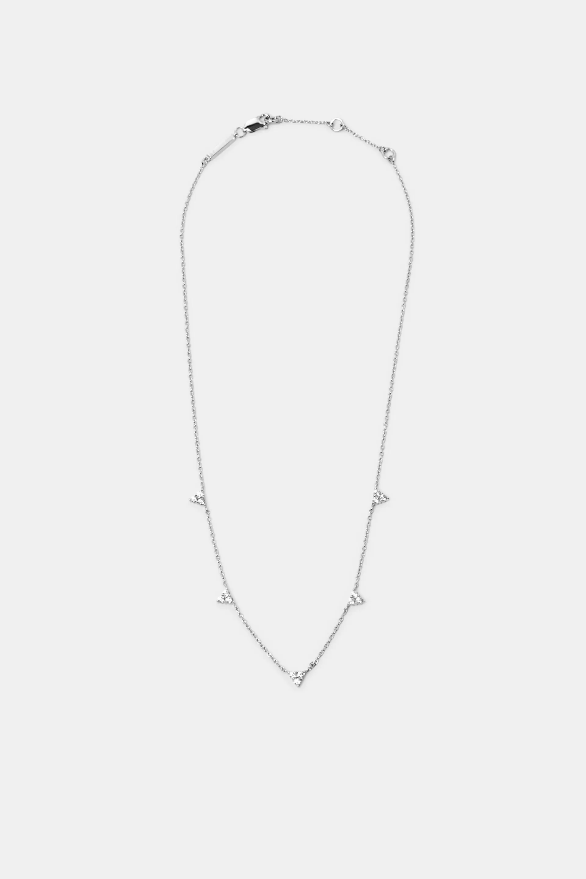 Halskette mit Zirkonia aus Sterlingsilber-ESPRIT New