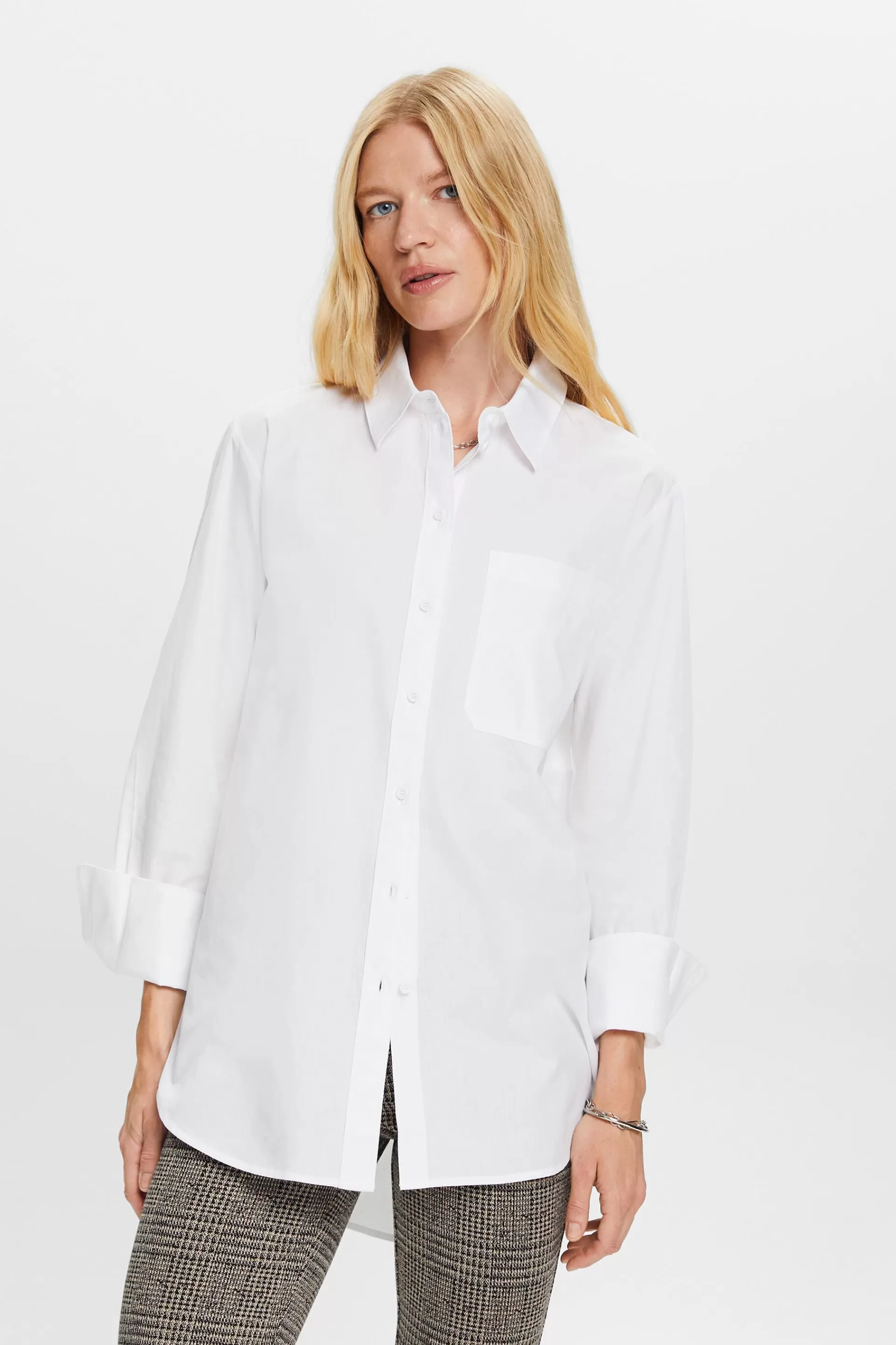 Hemdbluse in lockerer Passform, 100 % Baumwolle-ESPRIT Cheap